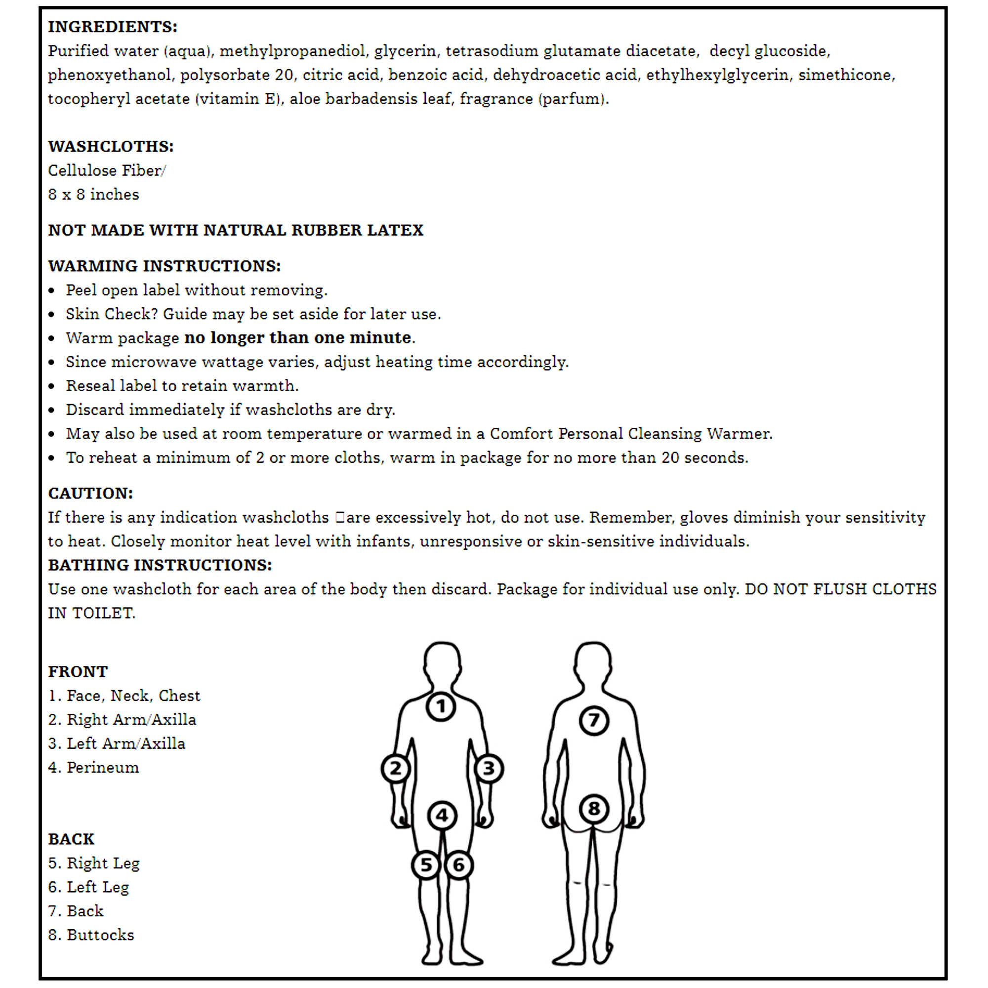 Comfort Bath® Unscented Cleansing Rinse-Free Bath Wipe - Image 2