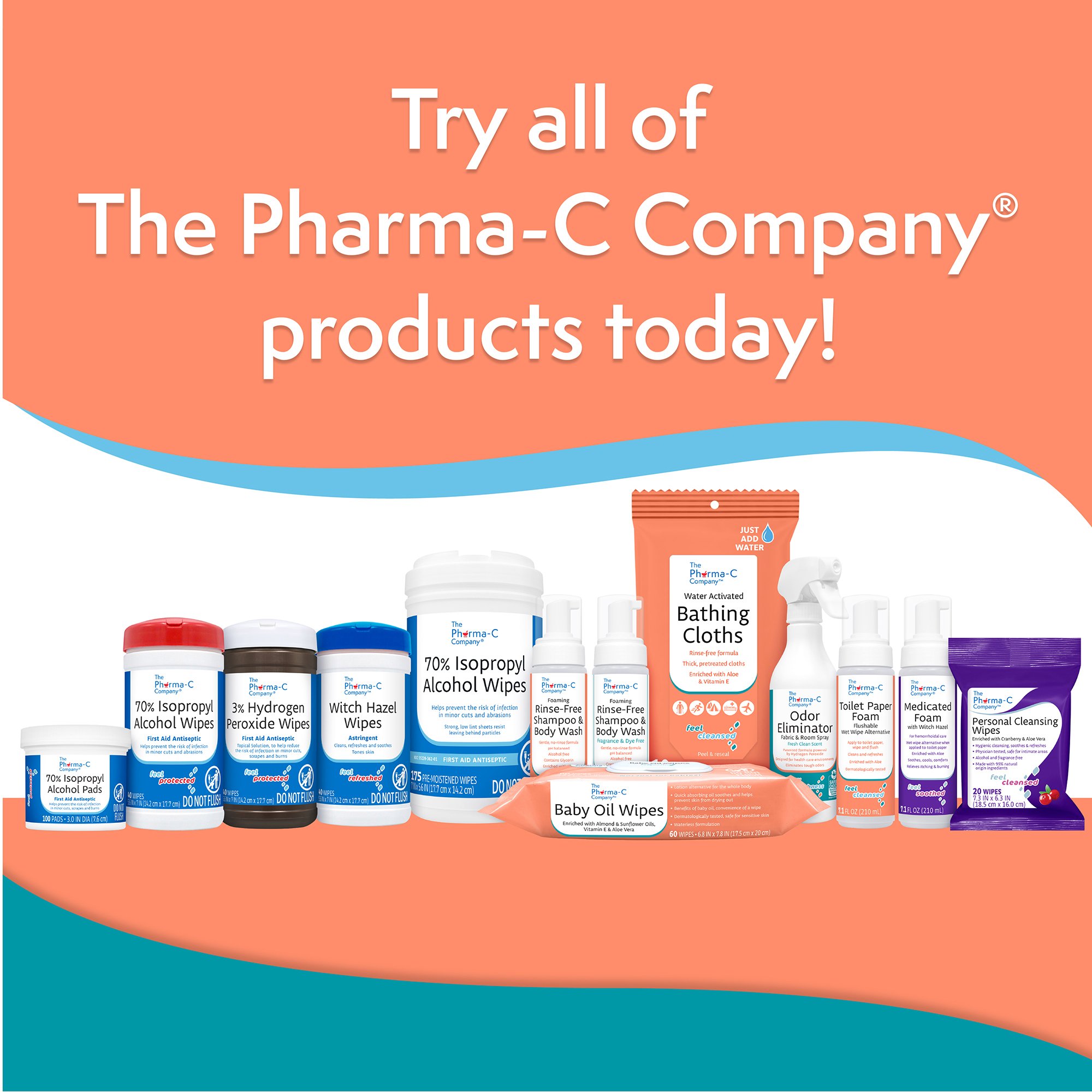 The Pharma-C Company® Rinse-Free Bath Wipe - Image 9