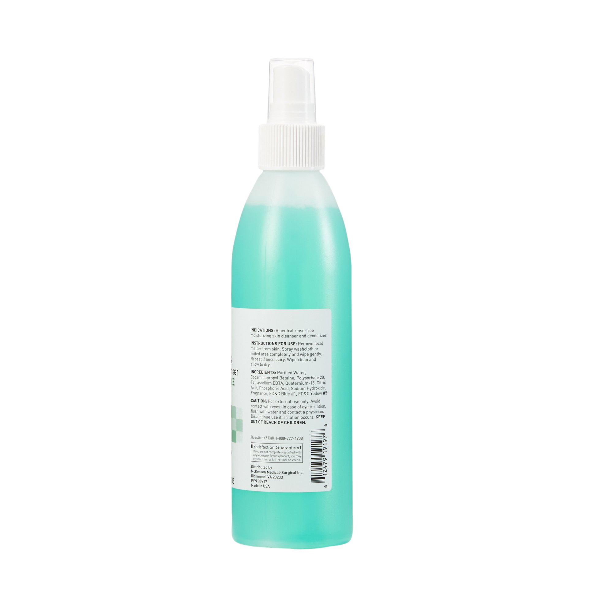 McKesson Rinse-Free Perineal Wash, Herbal Scent, 8-ounce Pump Bottle - Image 2