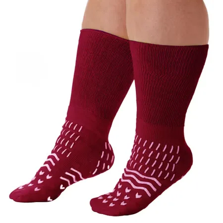 Confetti Treads® Risk Management Patient Safety Footwear, Red, 5X-Large