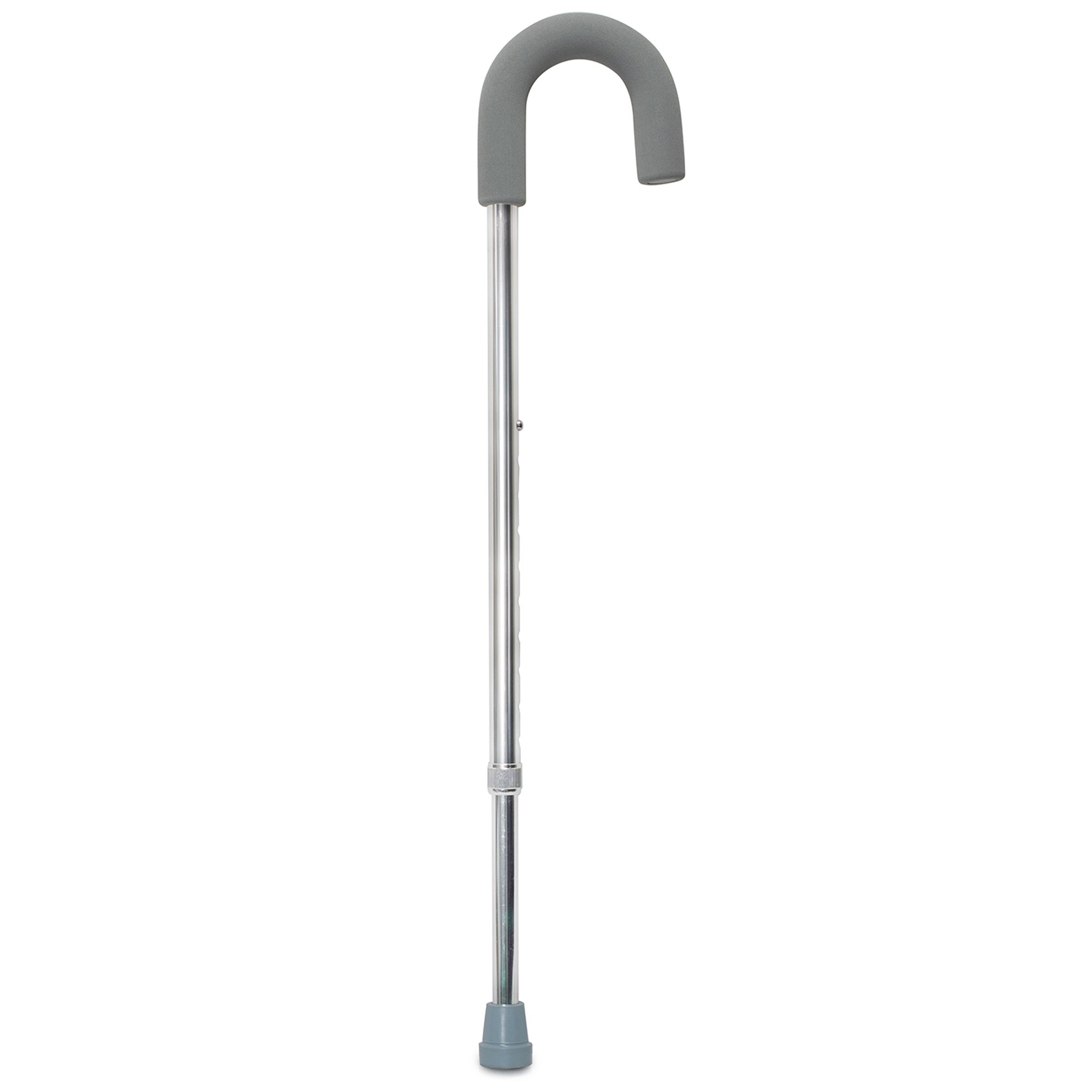 McKesson Round Handle Cane, Aluminum, Height Adjustable, Foam Grip