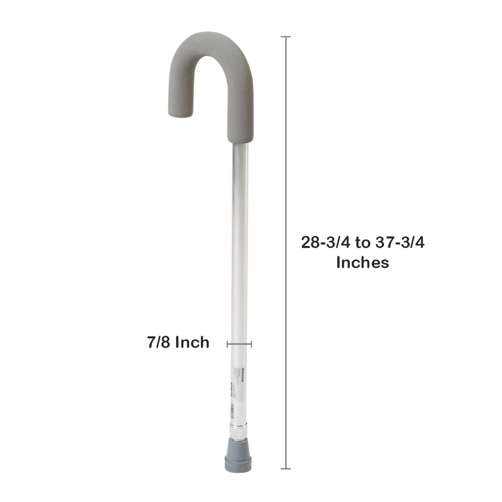 McKesson Round Handle Cane, Aluminum, Height Adjustable, Foam Grip - Image 4