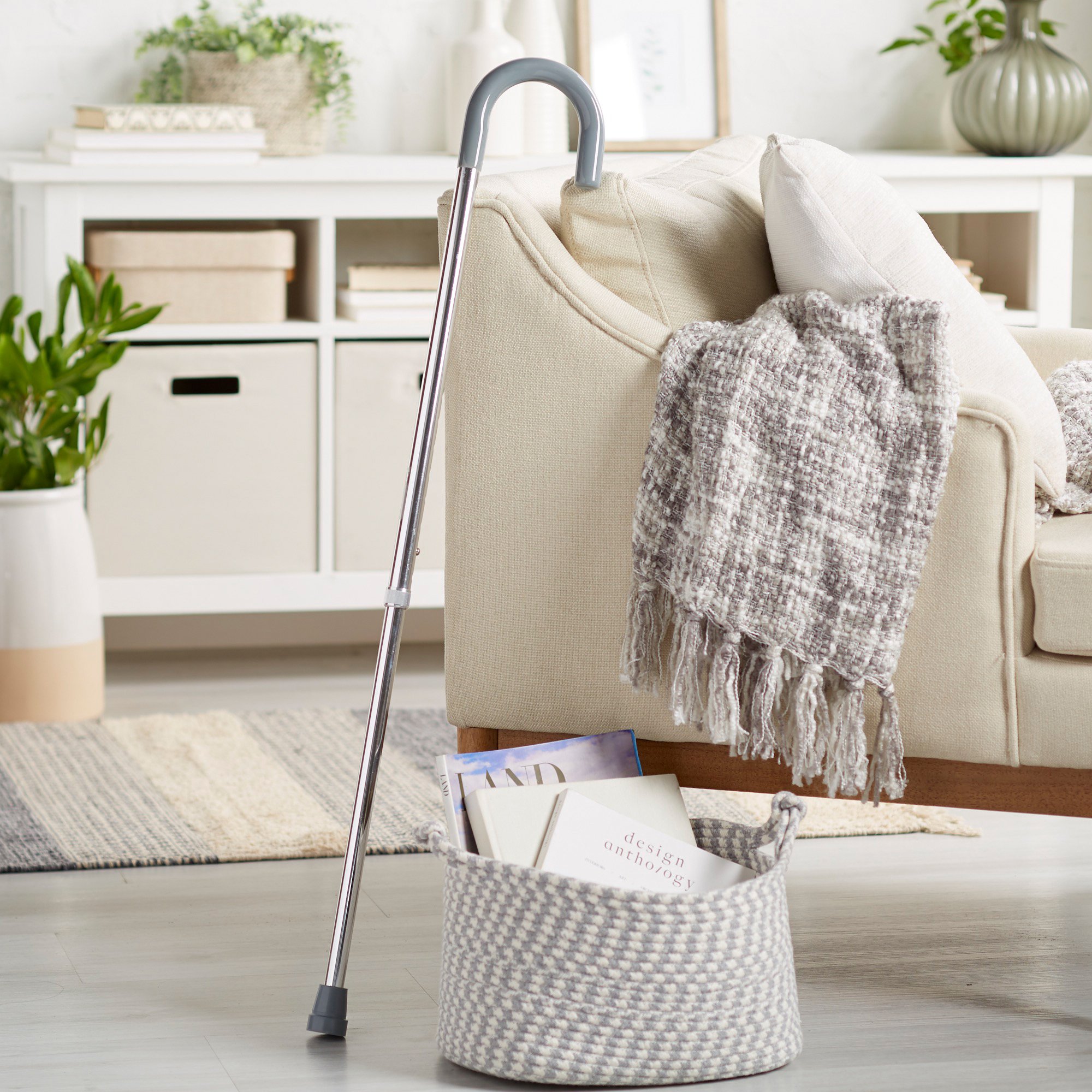 McKesson Round Handle Walking Cane, Aluminum, 29-3/4 - 38-3/4 Inch Height - Image 5