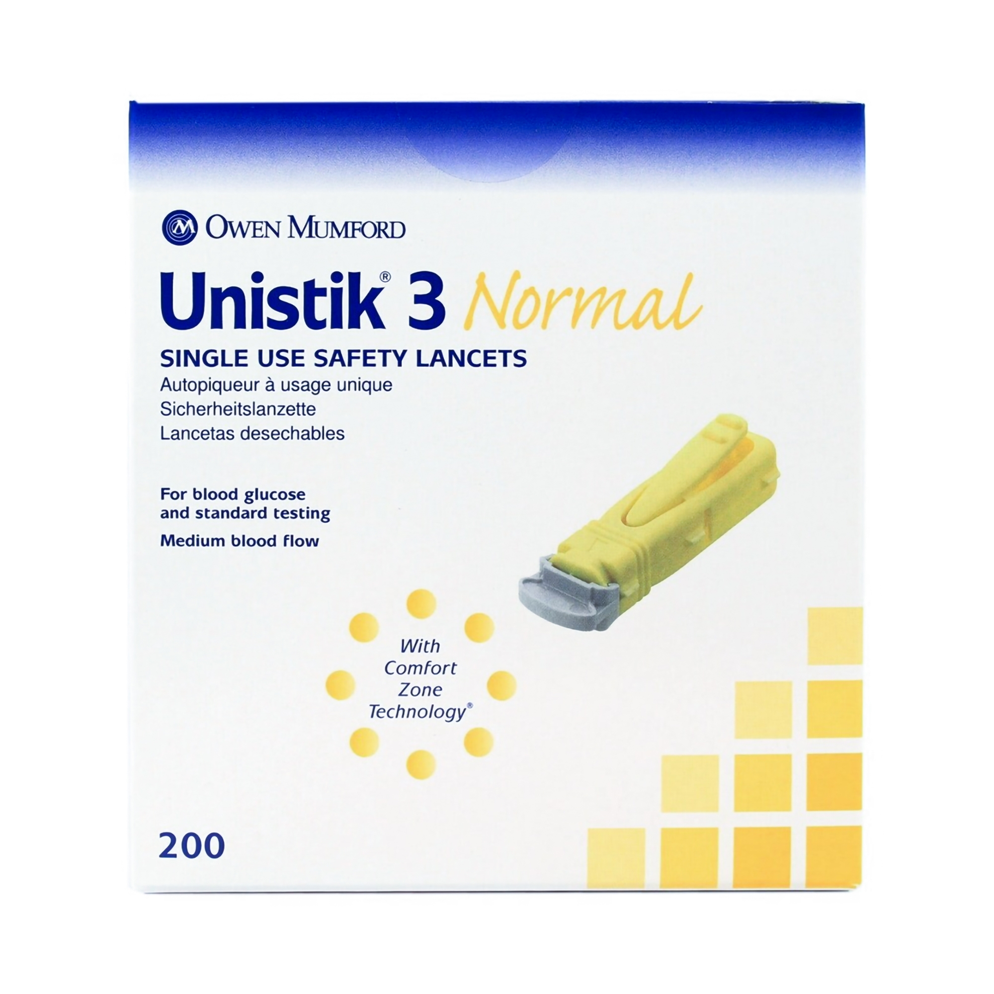 Unistik® 3 Normal Safety Lancet, 23 Gauge, 200 ct. - Image 2