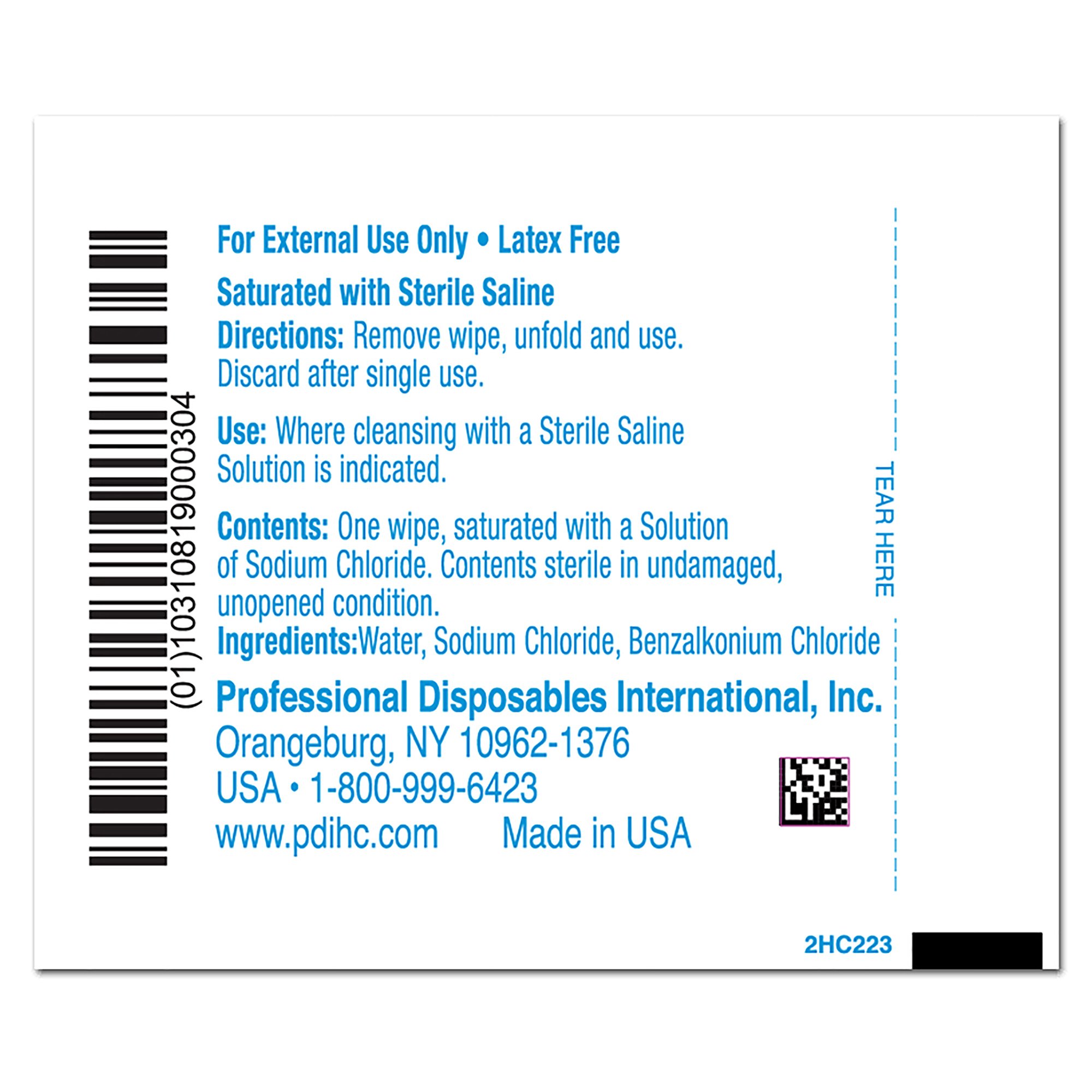 Hygea® Unscented Saline Wipe, Individual Packet - Image 4