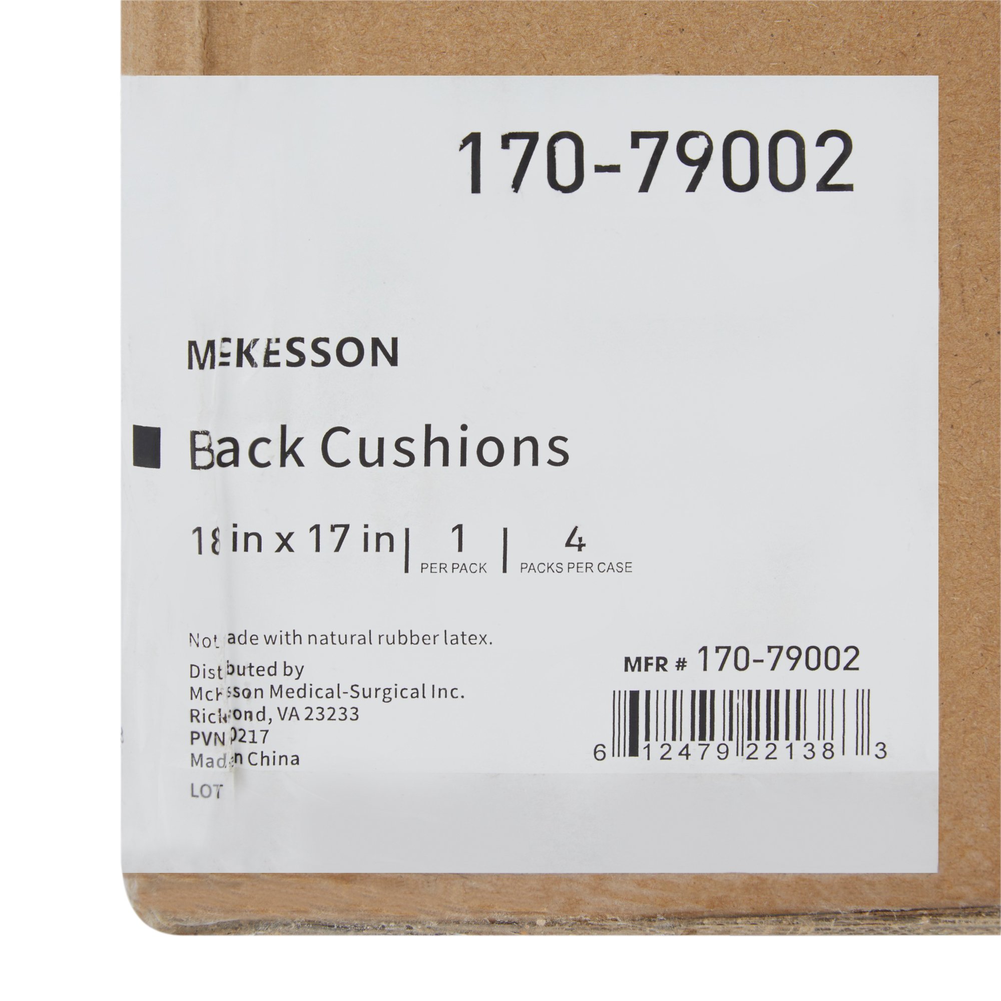 McKesson Back Support Cushion, 18 x 17 Inch, Black - Image 7