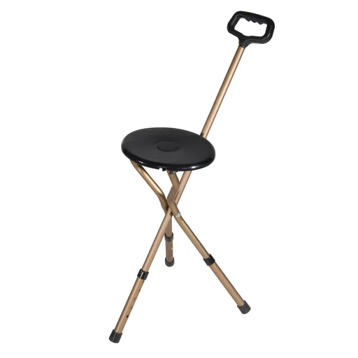 drive™ Aluminum Seat Cane, 34 - 38 Inch Height