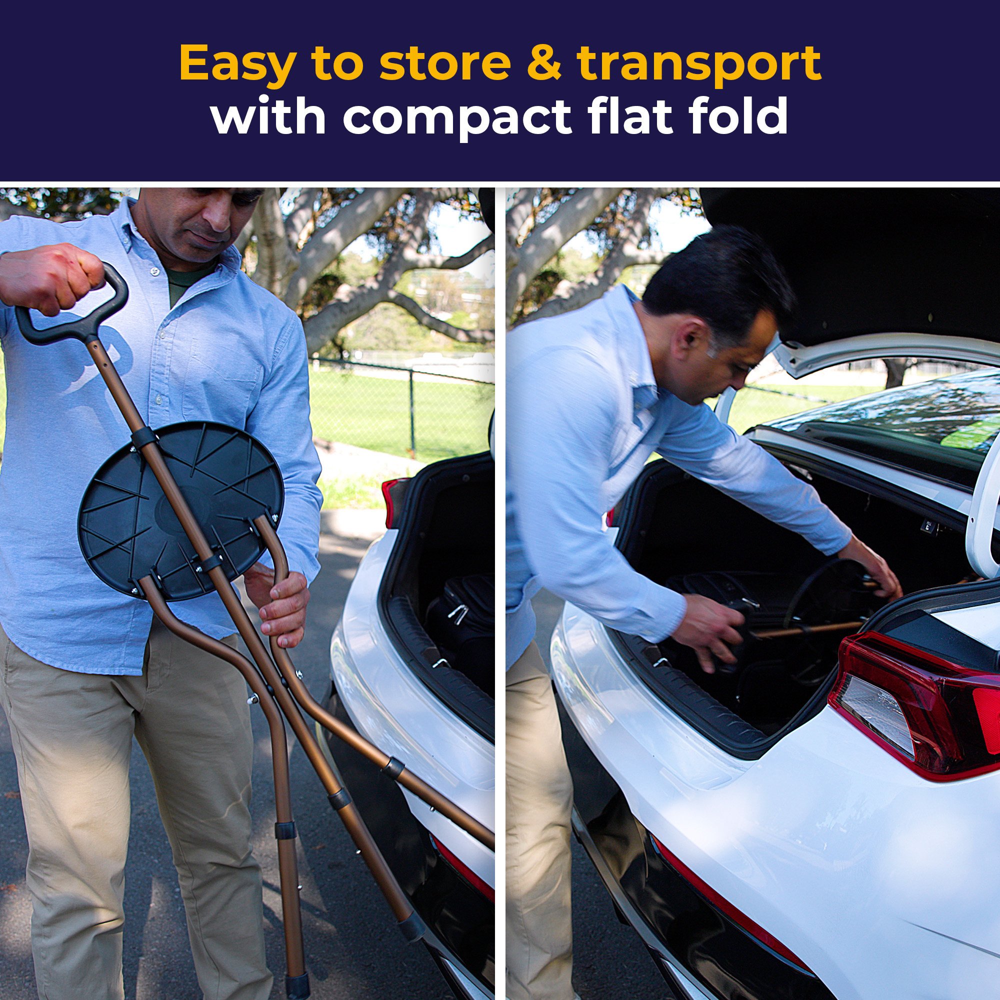 drive™ Aluminum Seat Cane, 34 - 38 Inch Height - Image 5