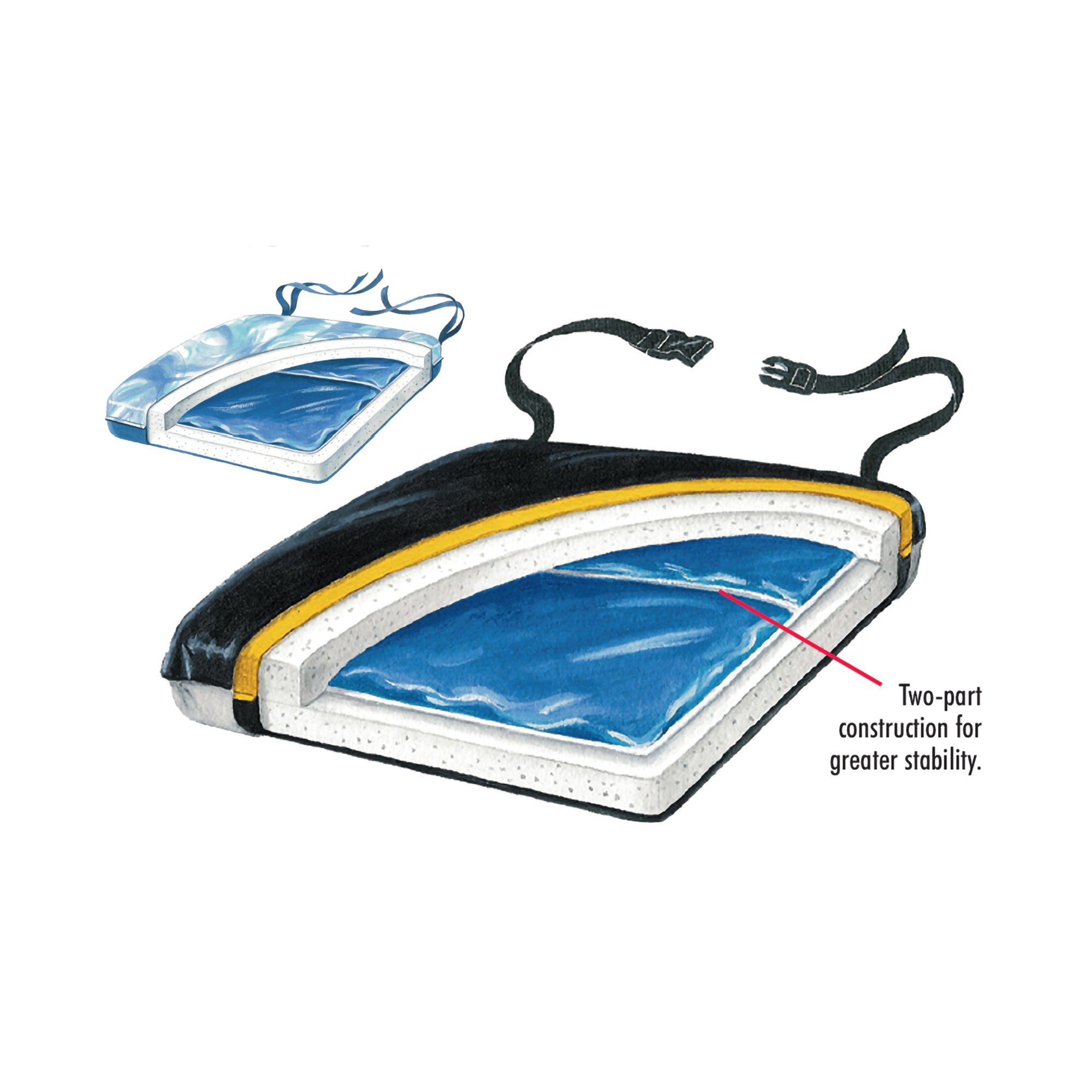 Skil-Care™ Econo-Gel Seat Cushion, 16 x 16 x 2 Inch