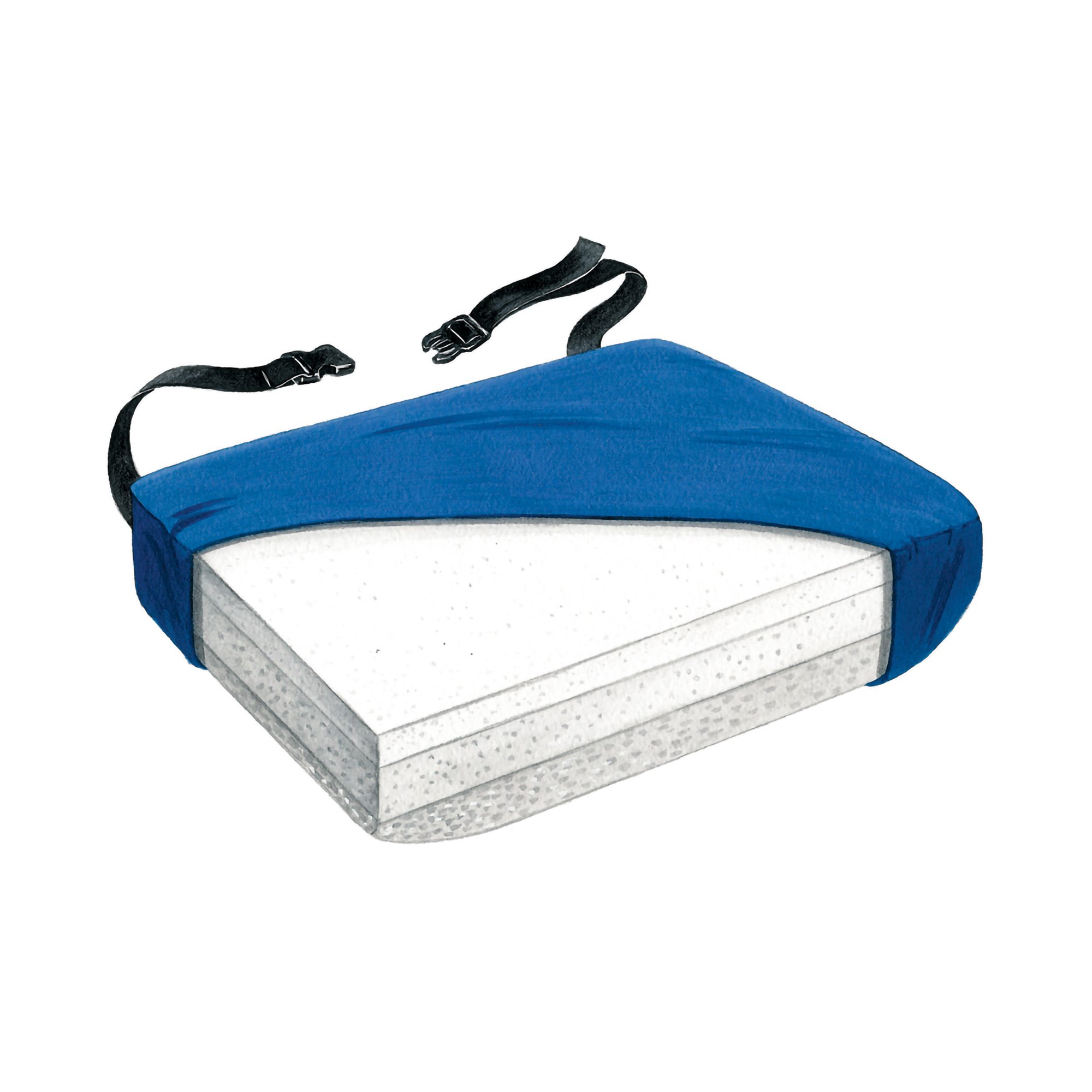 SkiL-Care™ Foam and Gel Bariatric Seat Cushion, 24 x 18 x 3 Inch, Blue