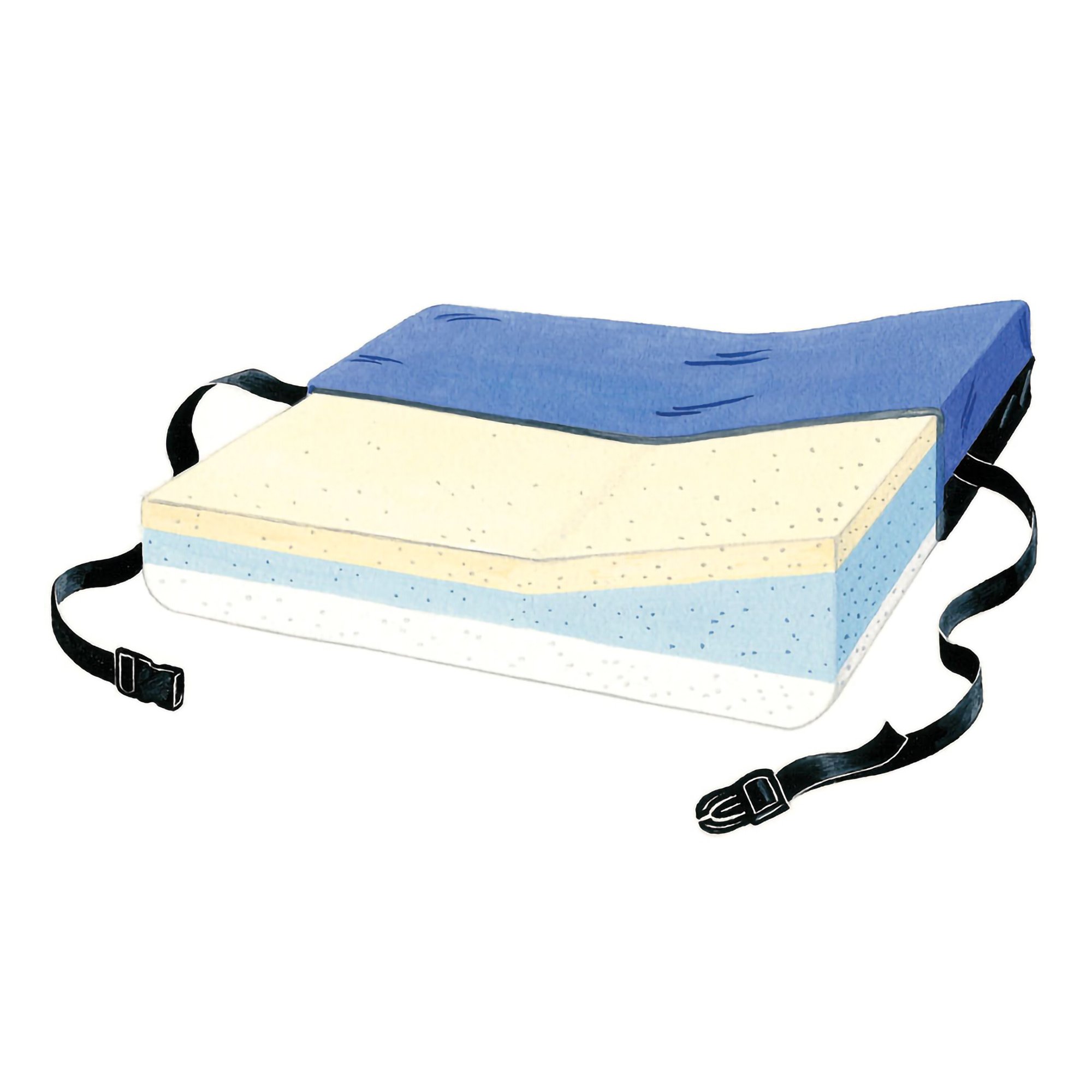 SkiL-Care™ Foam Seat Cushion, 18 x 16 x 5 Inch, Blue