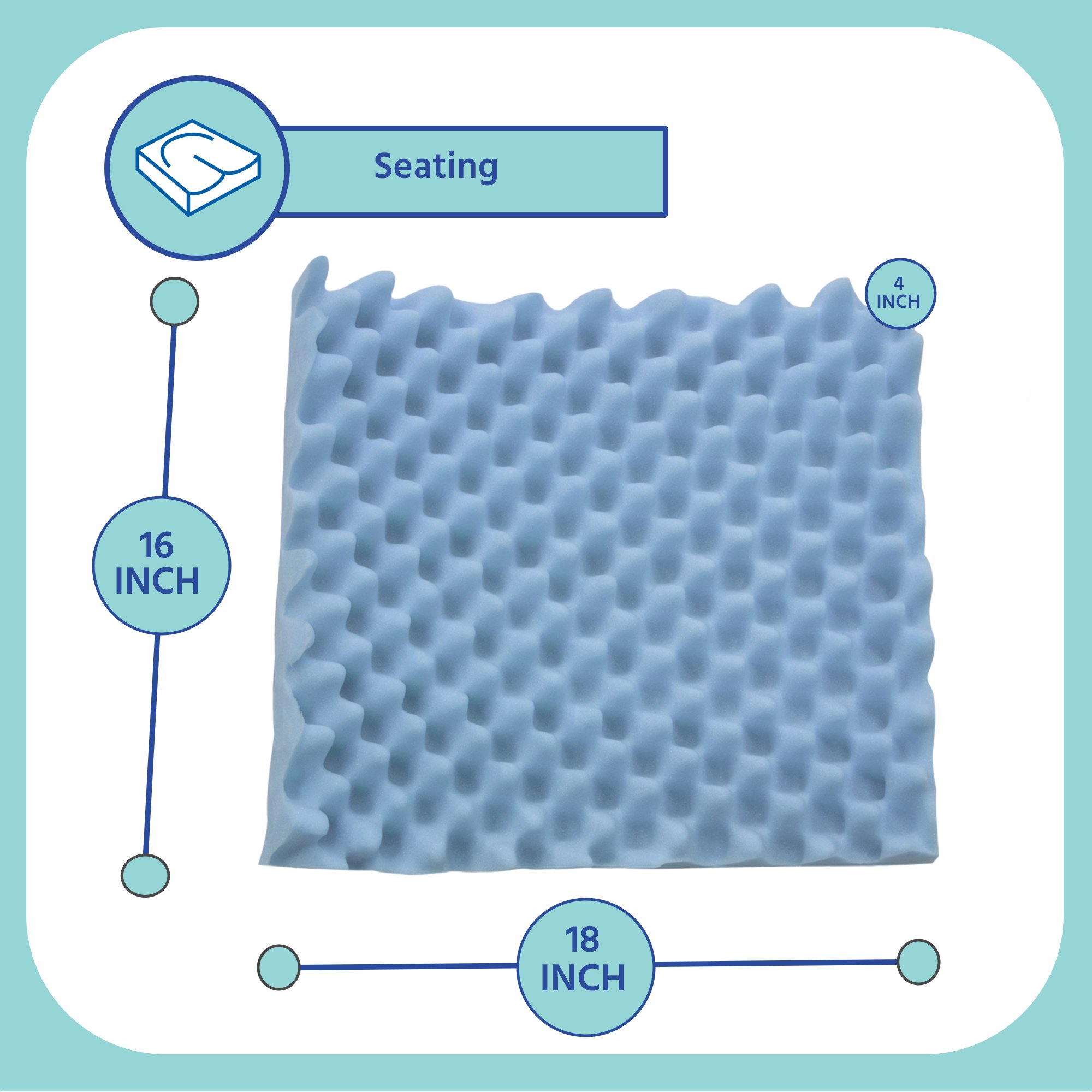 Span-America Convoluted Foam Seat Cushion, 18 x 16 Inch - Image 6