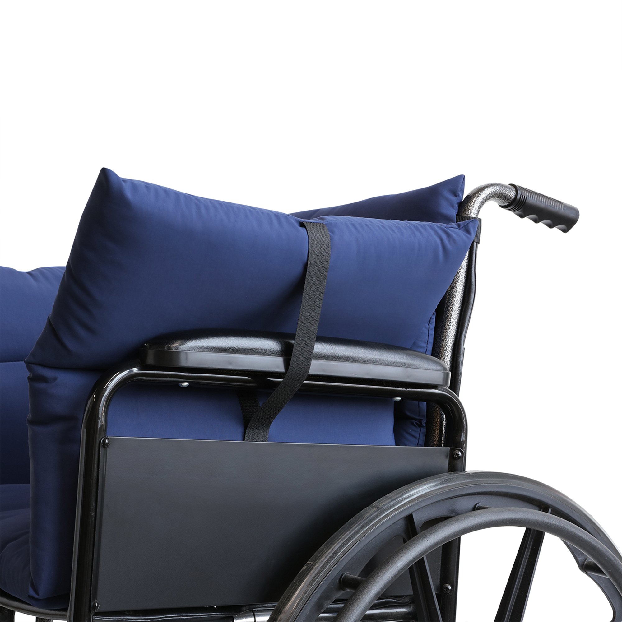 NYOrtho Wheelchair Overlay Cushion, 17 in. W x 54 in. D, Fiber, Dark Blue - Image 2