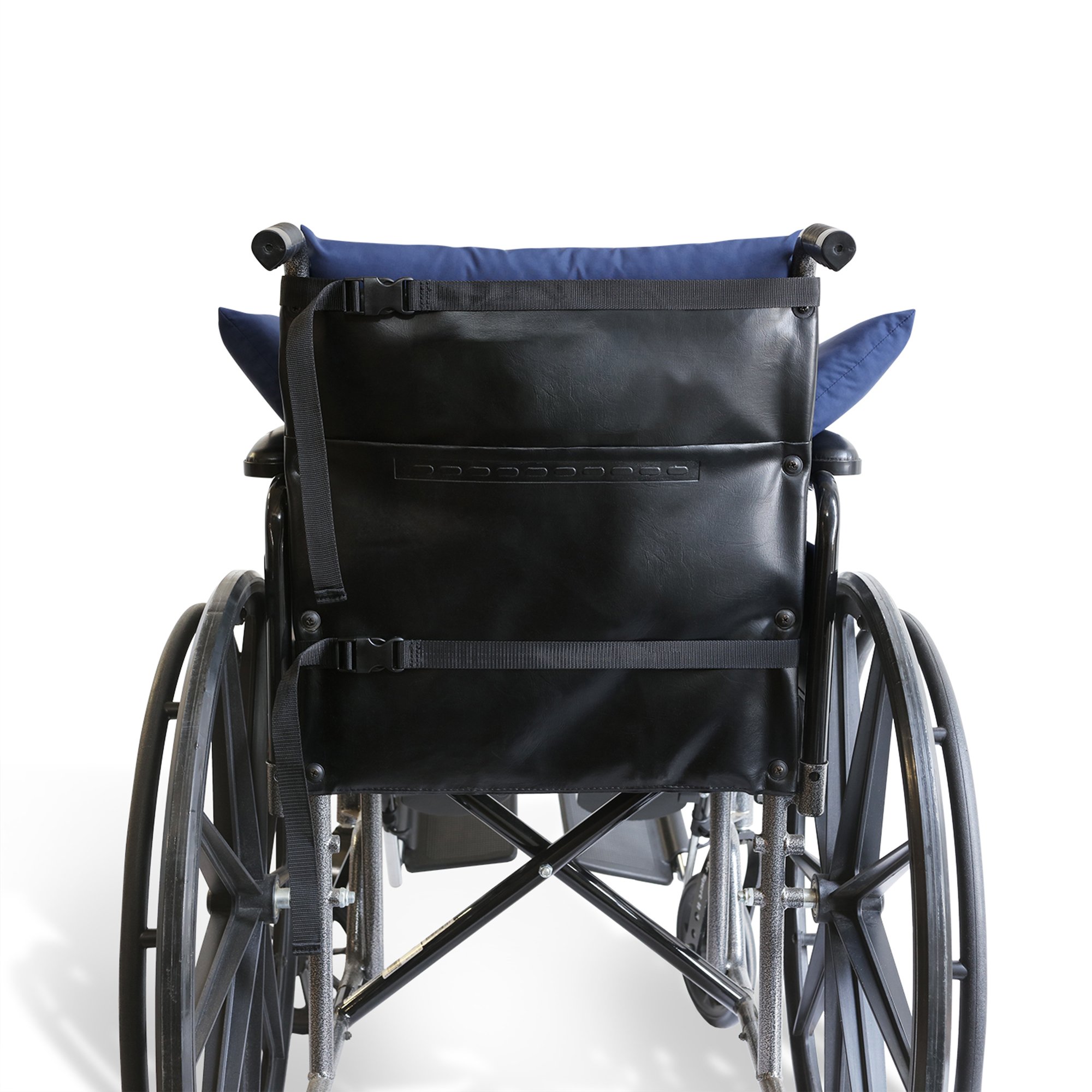 NYOrtho Wheelchair Overlay Cushion, 17 in. W x 54 in. D, Fiber, Dark Blue - Image 3