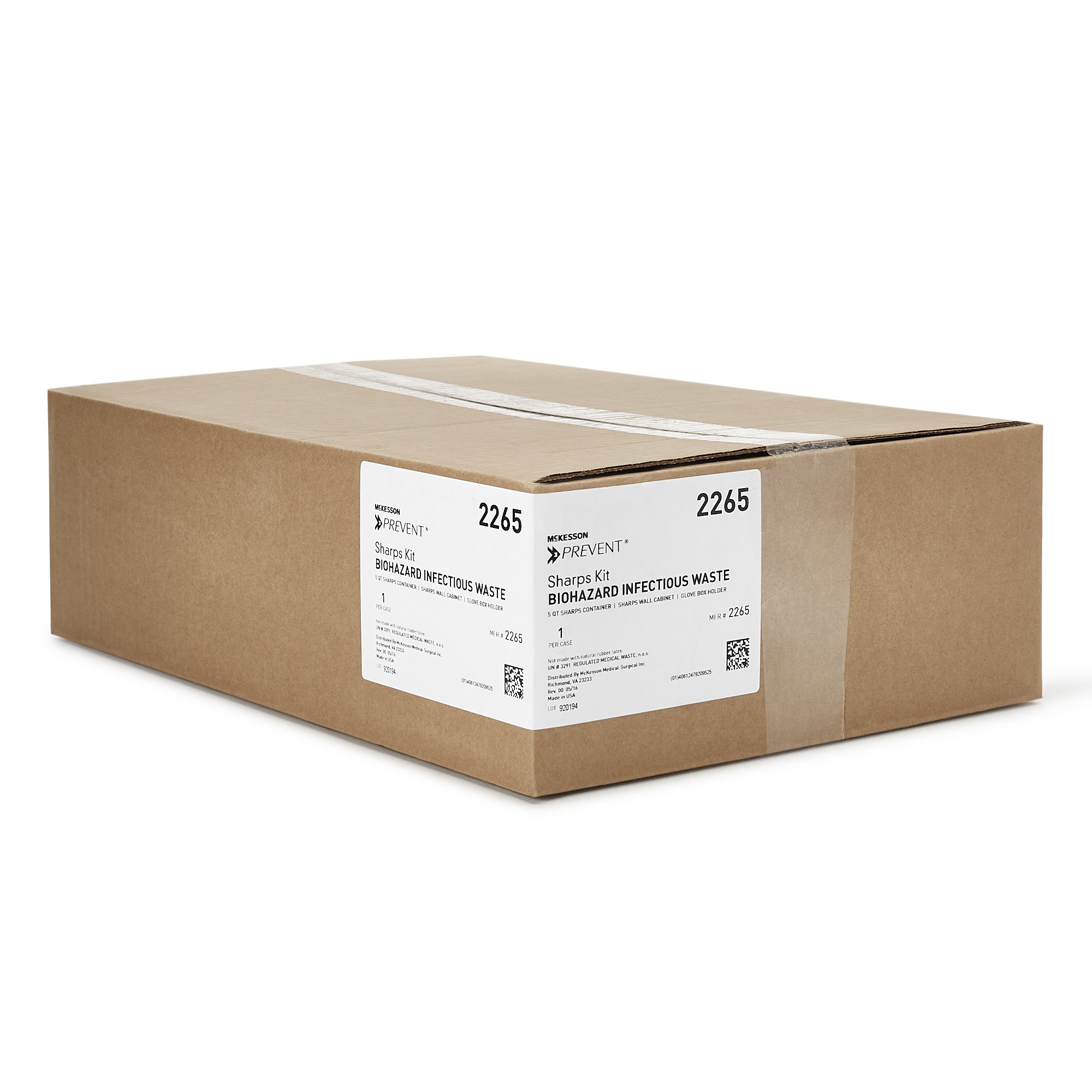 McKesson Prevent® Sharps Wall Cabinet with Glove Box, 12¼ x 4¾ x 15 Inch - Image 7