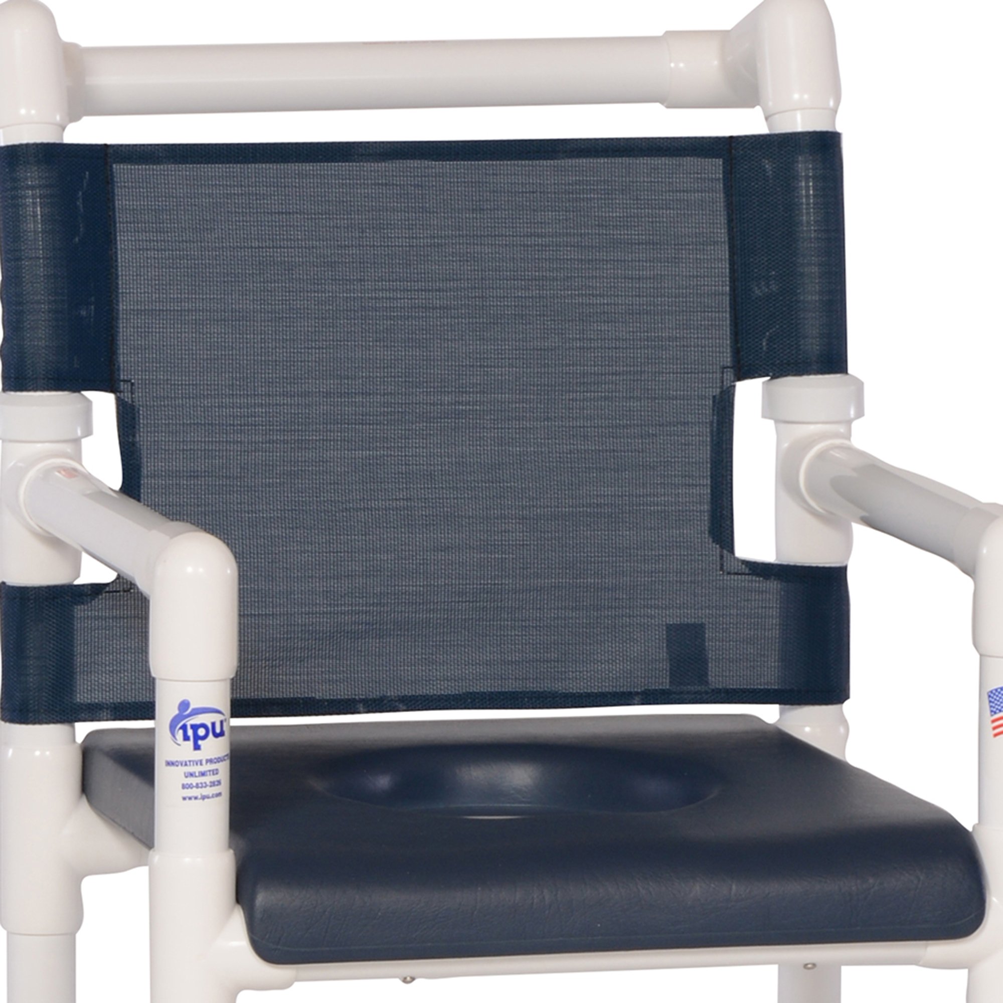 IPU Deluxe Shower Chair Commode, Navy - Image 2