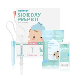 frida baby Sick Day Prep Kit, NoseFrida + Filters, Accu-Dose, Wipes & Vapor Rub