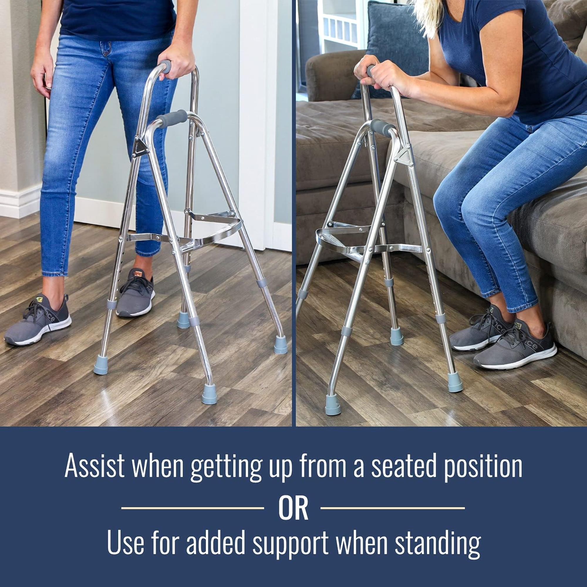 DMI® Folding Walker, Silver - Image 9
