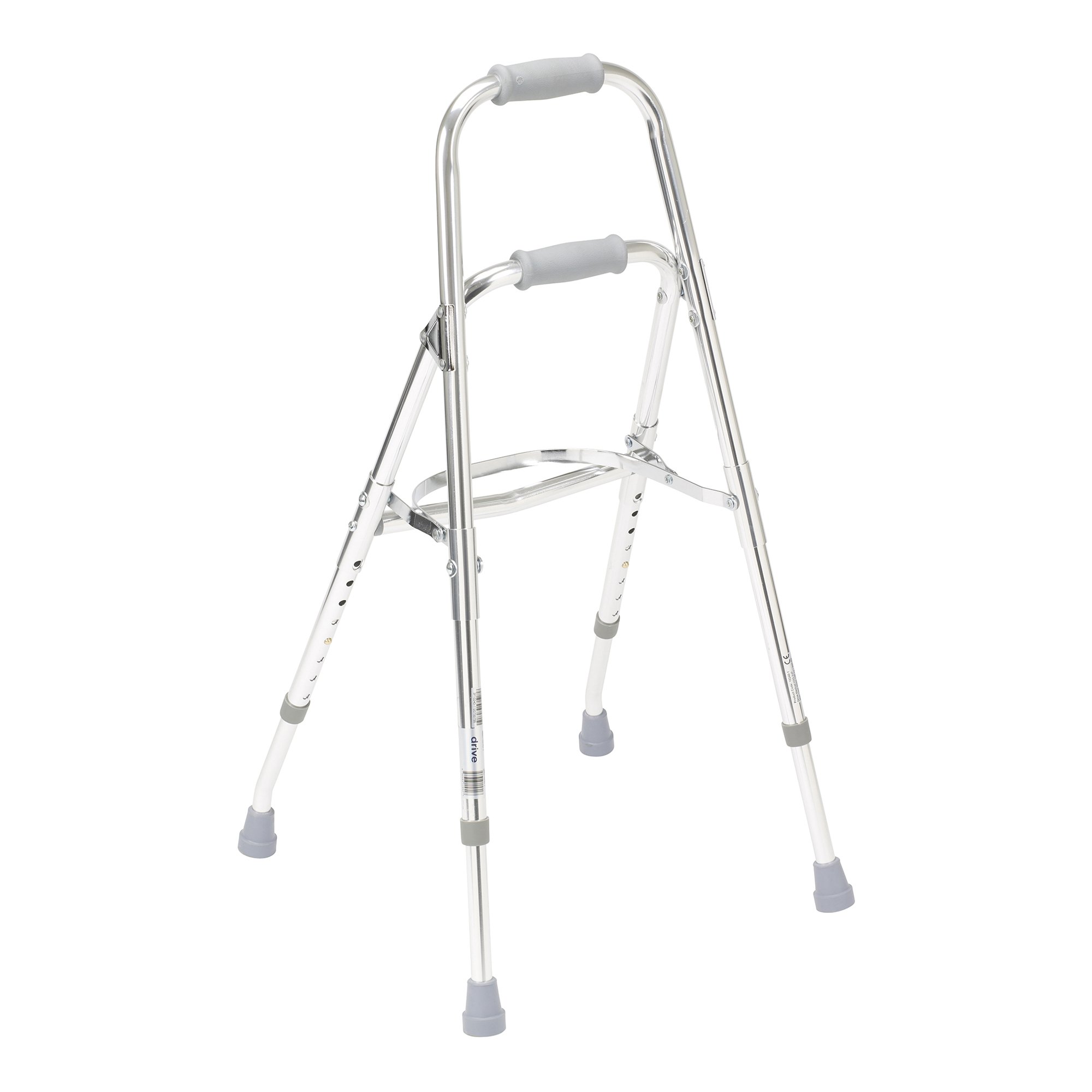 drive™ Hemi Aluminum Side Step Folding Walker, 29.5 - 37 Inch Height