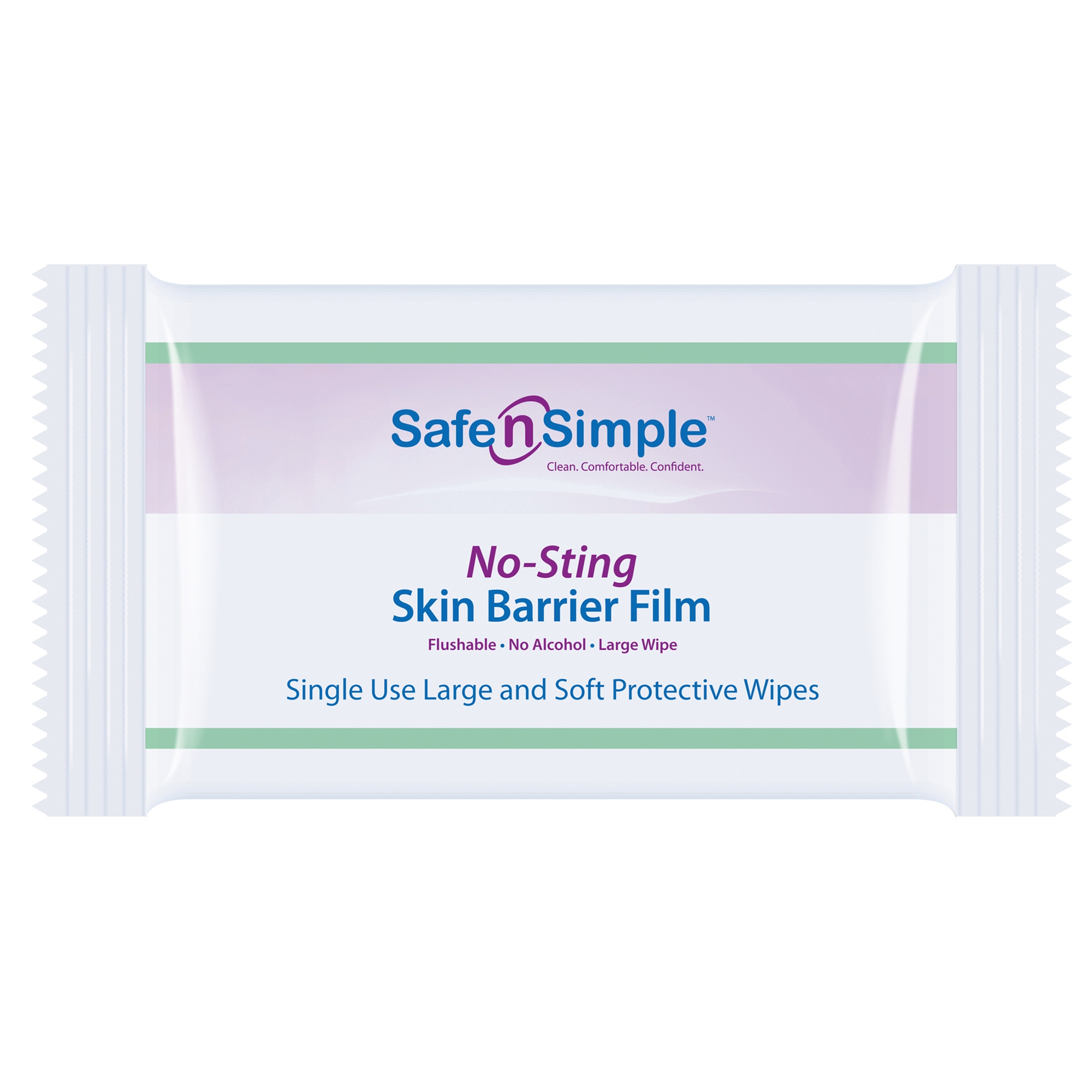 Safe N Simple No-Sting Skin Barrier Wipe, 5 x 7 Inch