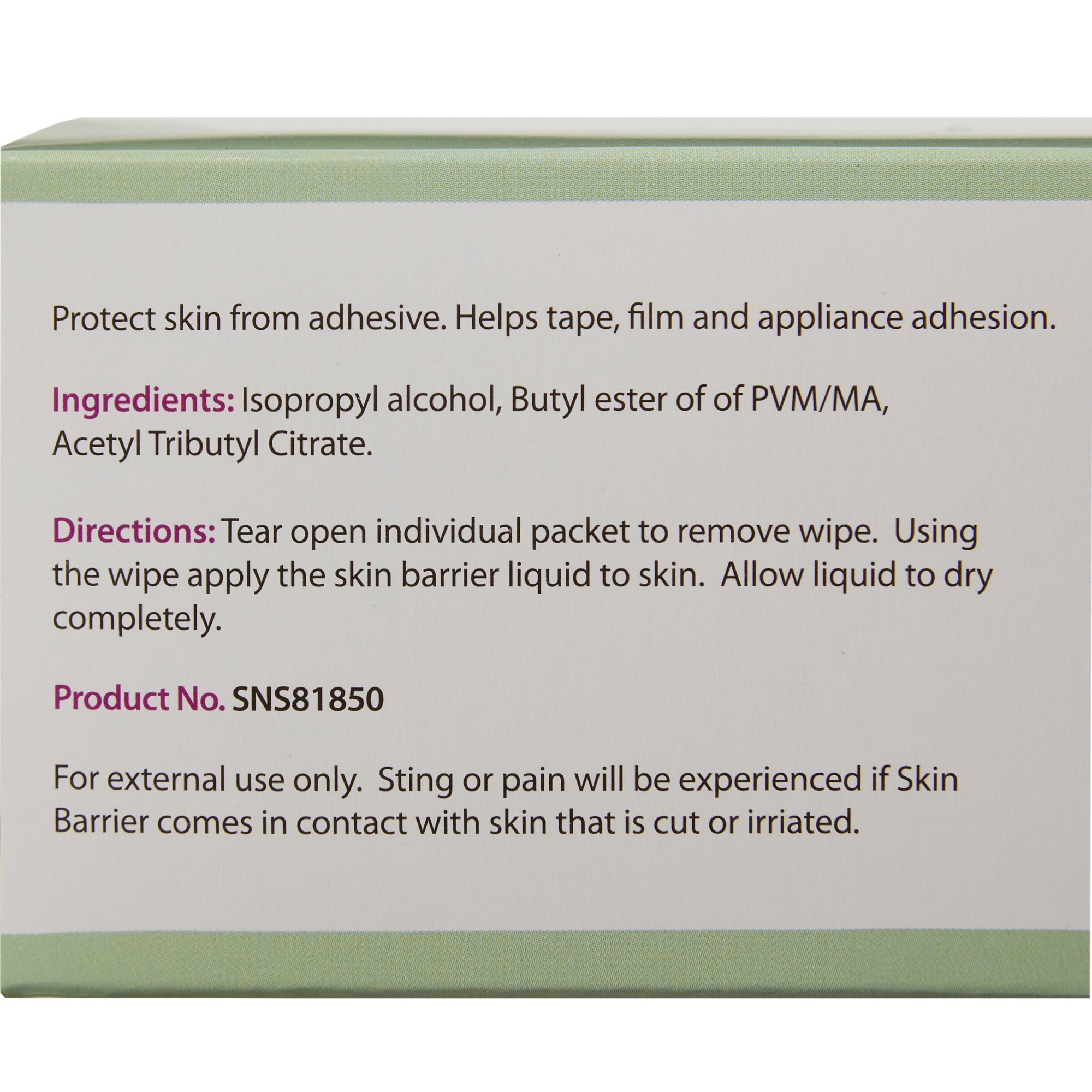 Safe N Simple Skin Barrier Wipe, 50 Packets per Box - Image 3