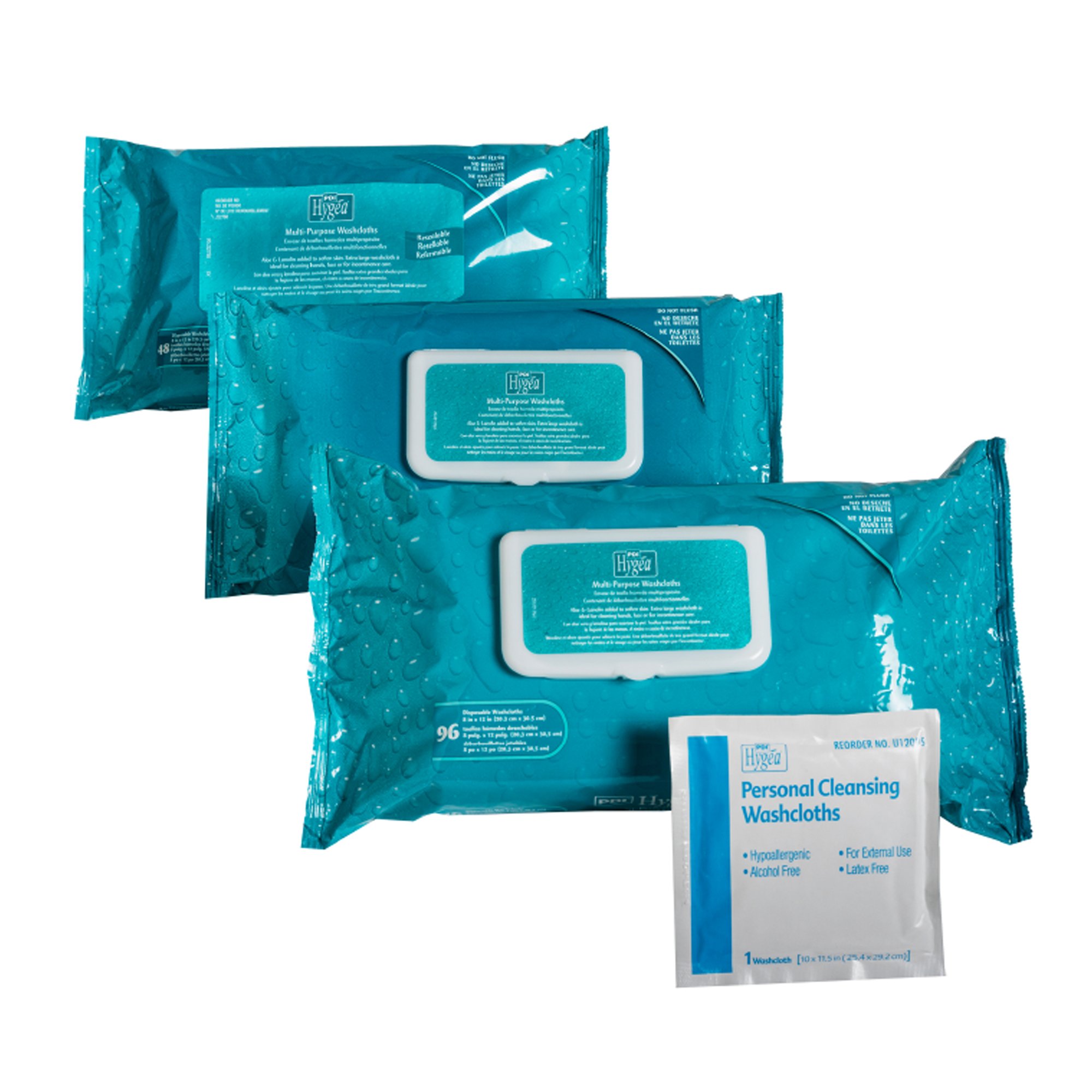Hygea® Scented Multi-Purpose Skin Cleansing Towelette, Individual Packet - Image 2