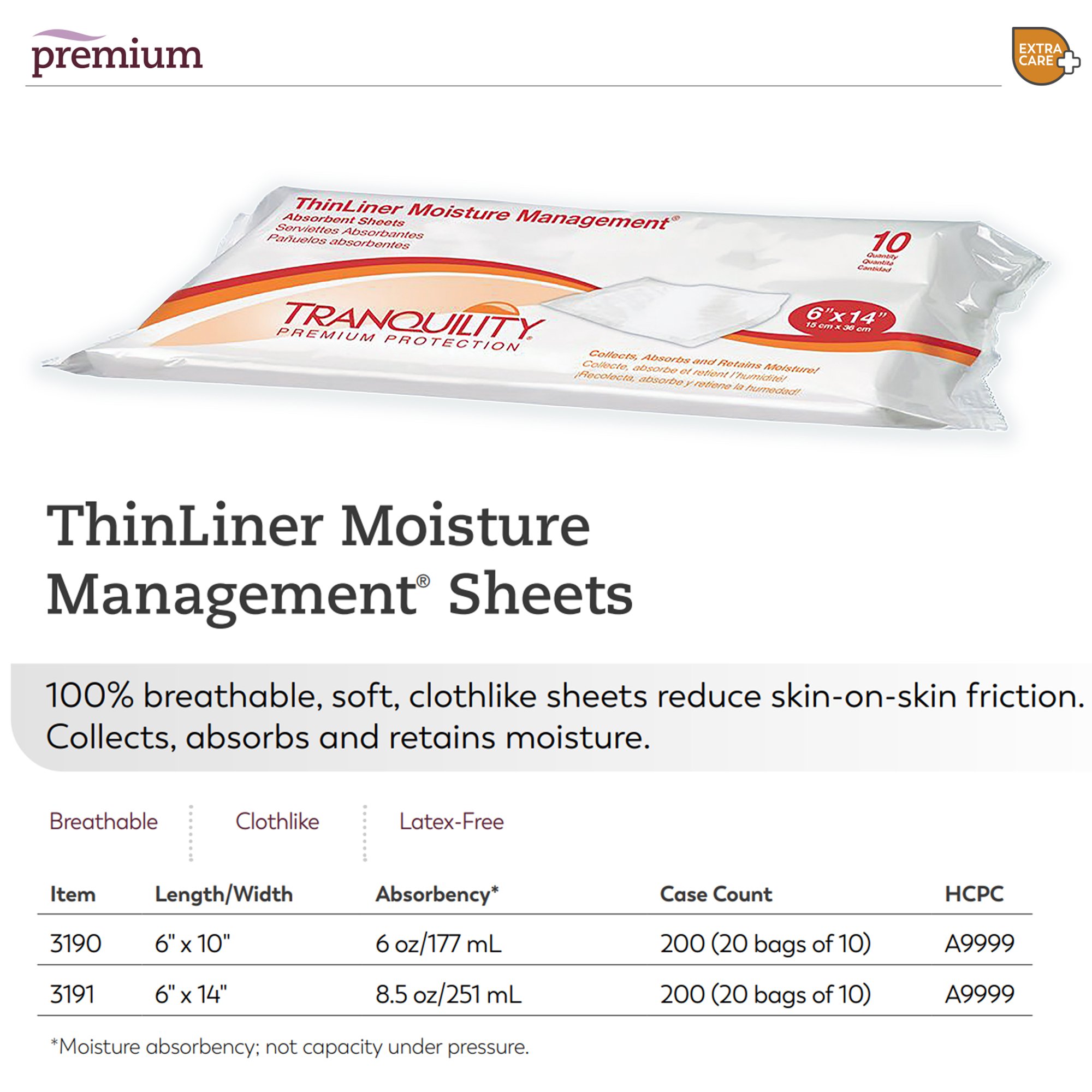 Tranquility ThinLiner® Skin Fold Pad, 6 x 14 Inch - Image 3