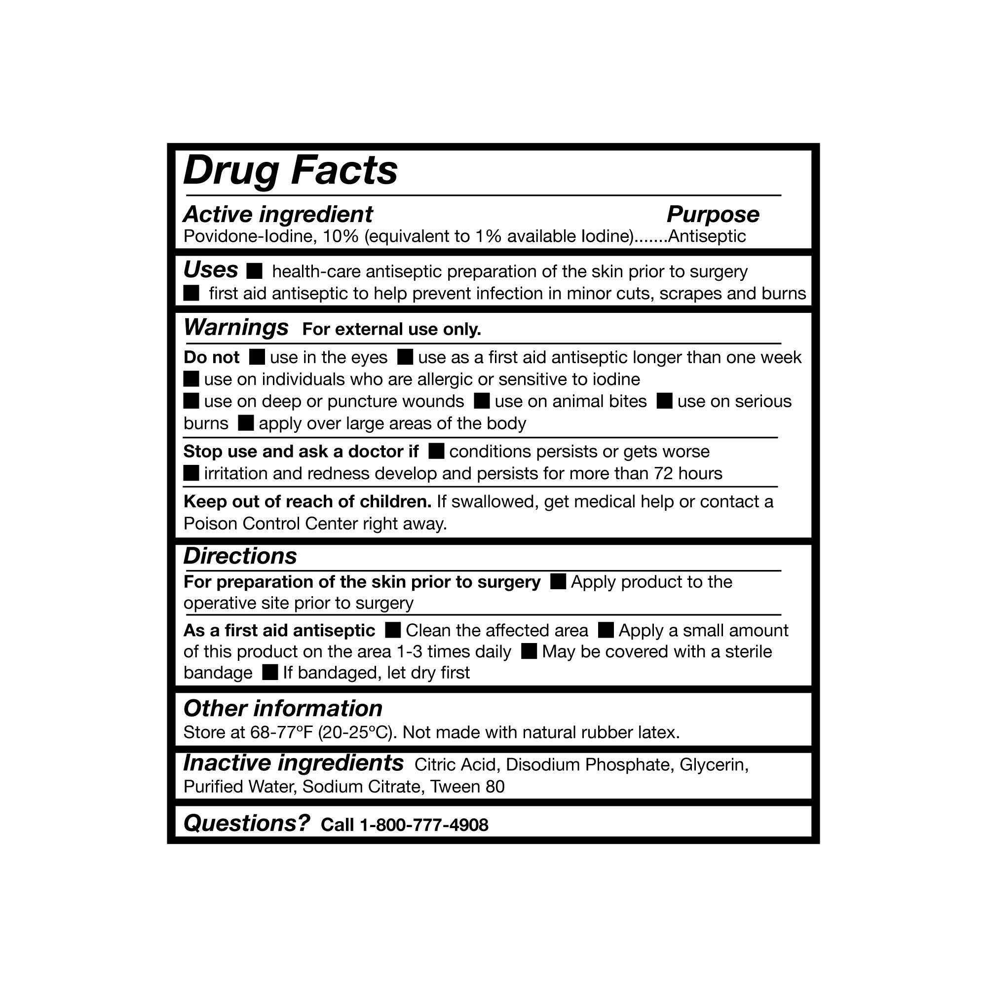 McKesson Microbicide Antiseptic PVP Scrub Solution, 8-ounce bottle - Image 3