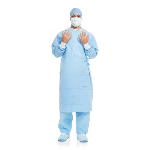 Aero Blue Surgical Gown with Towel, X-Large