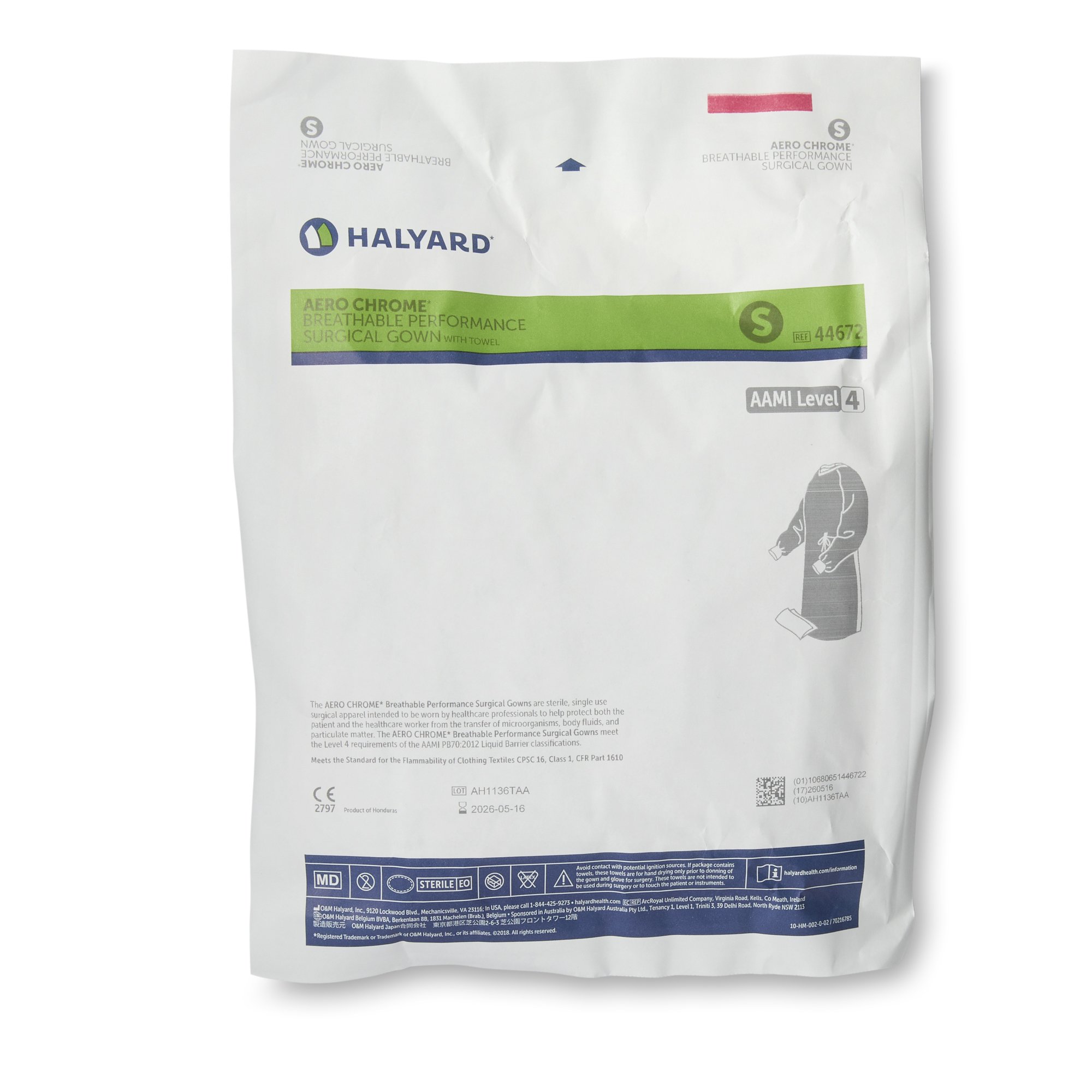 Aero Chrome Surgical Gown with Towel, Medium - Image 3