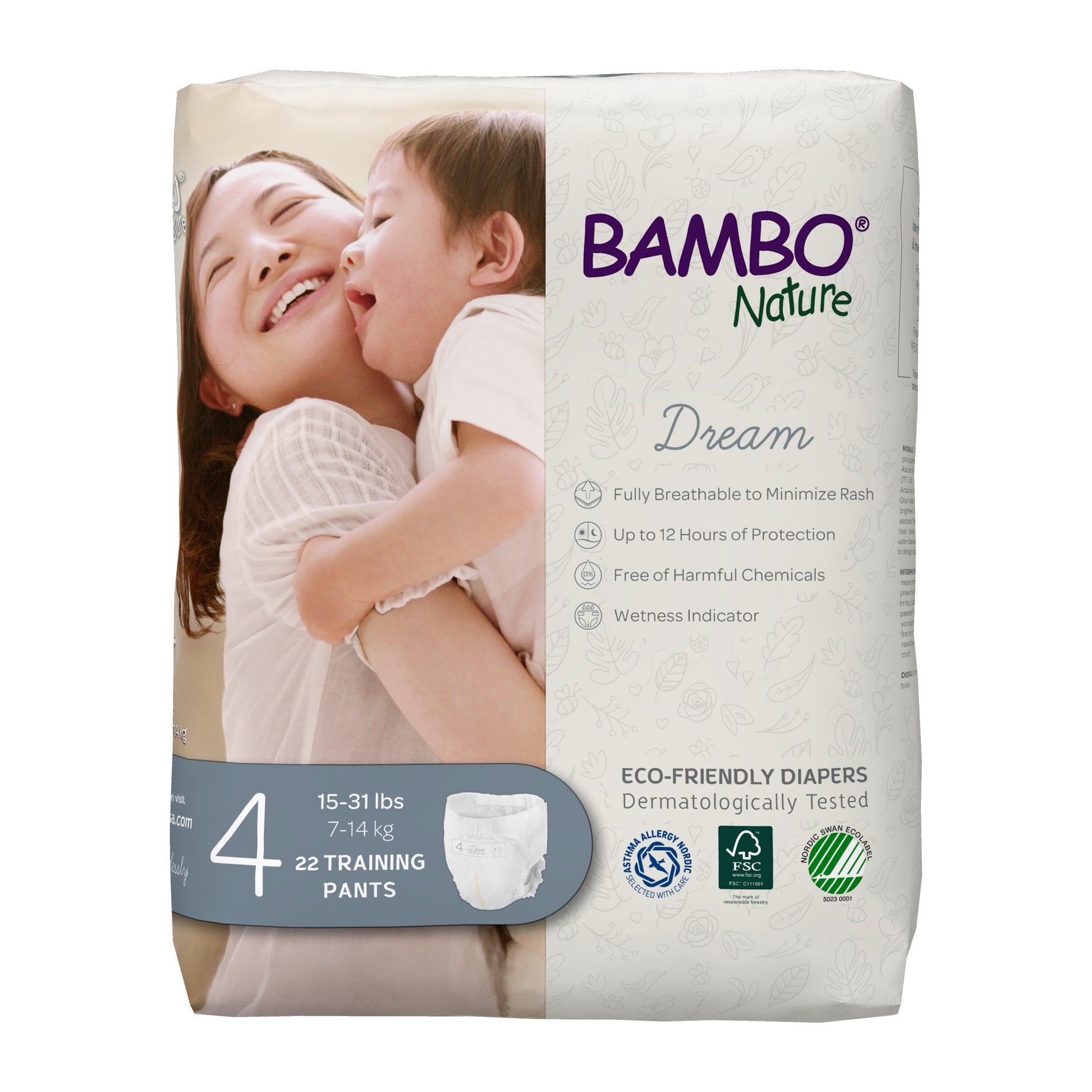 Bambo® Nature Dream Training Pants, Size 4