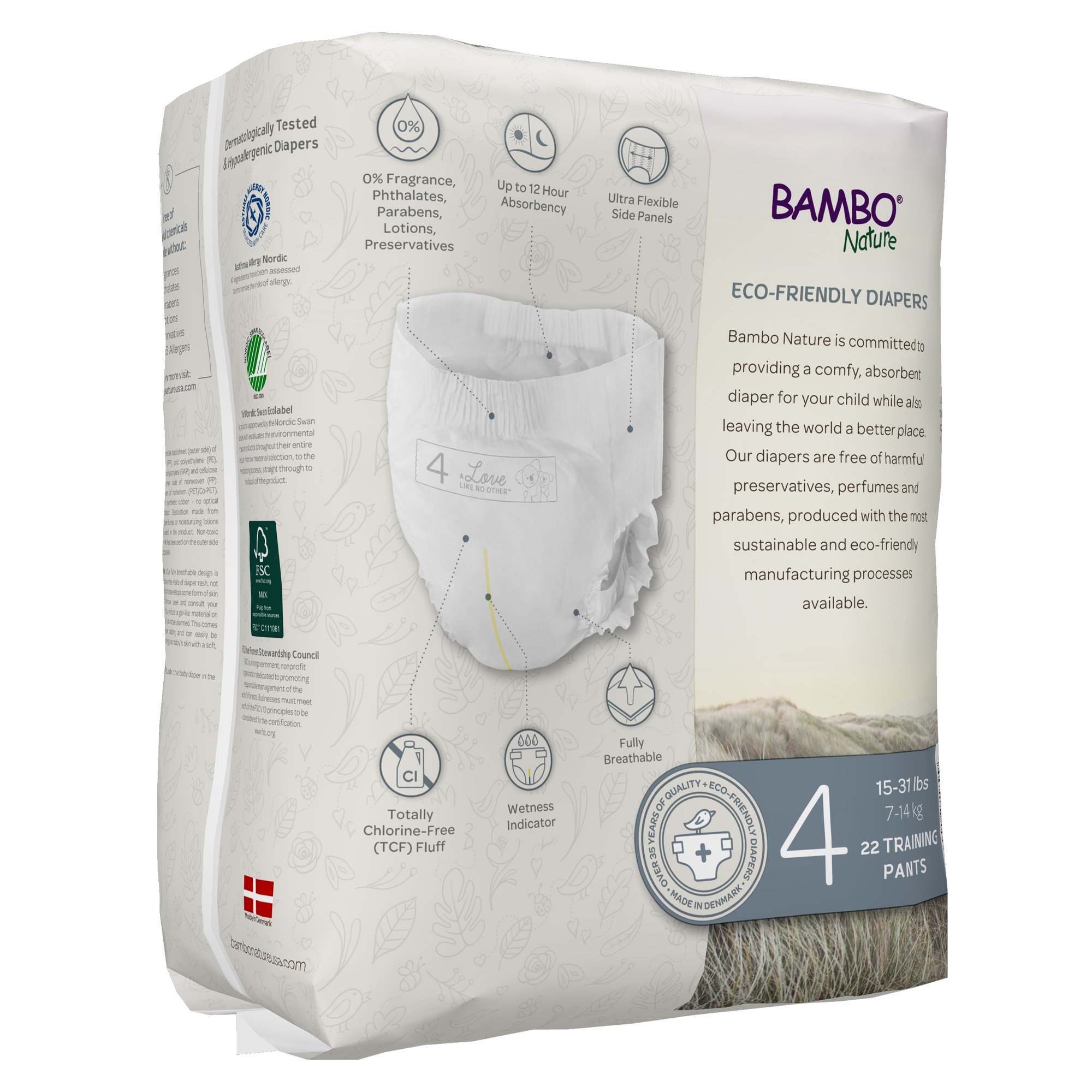 Bambo® Nature Dream Training Pants, Size 4 - Image 2