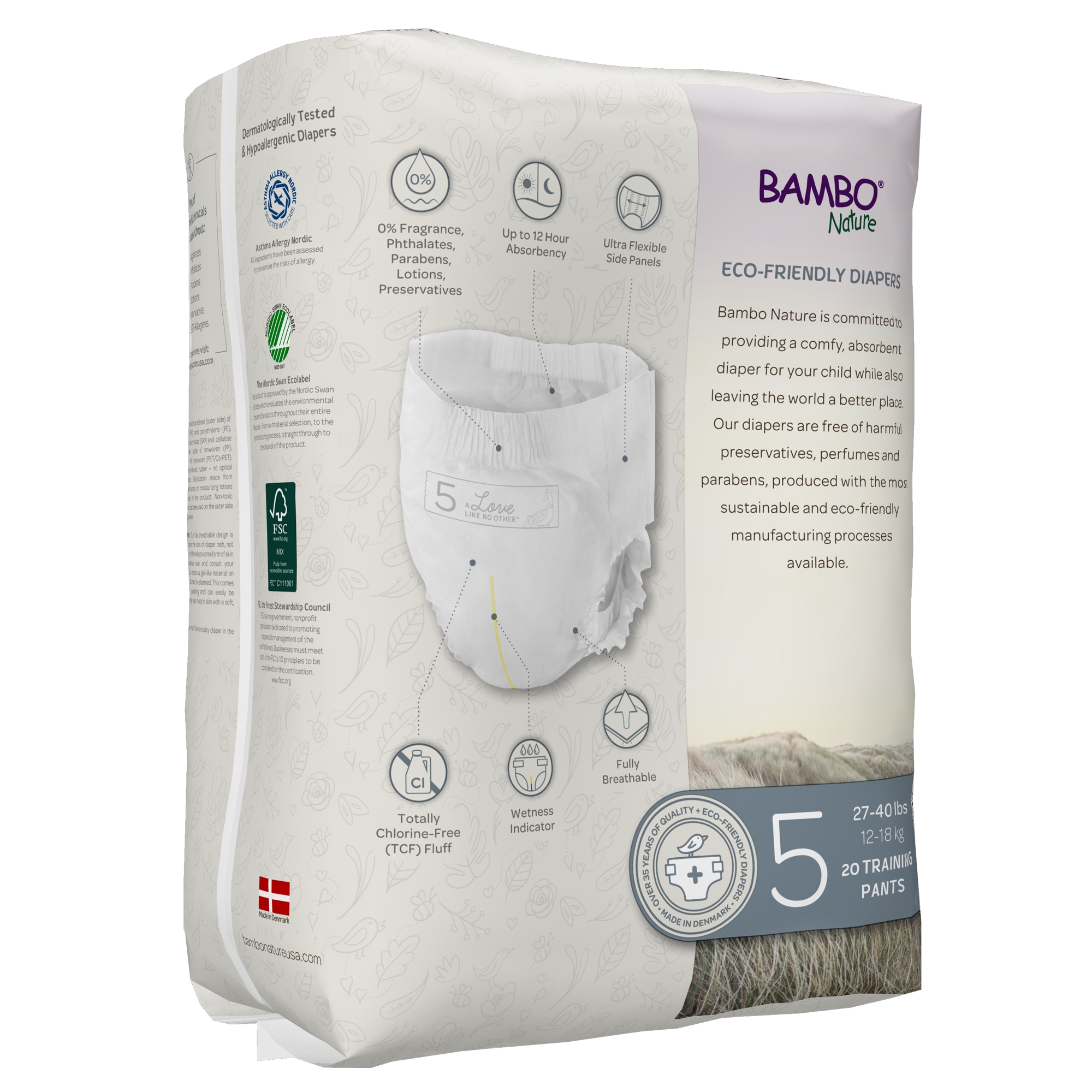 Bambo® Nature Dream Training Pants, Size 5 - Image 2