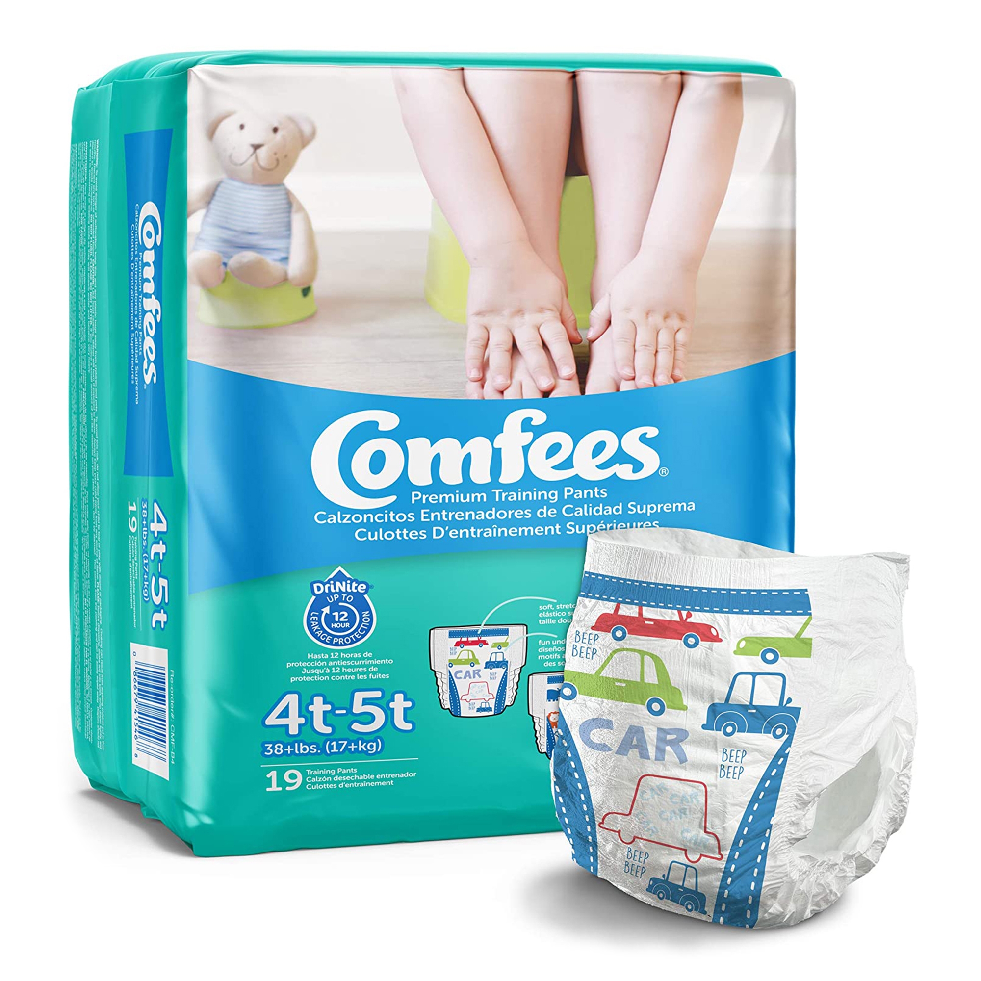 Comfees® Training Pants, 12-Hour Protection, Male Toddler, 4T - 5T, Over 38 lbs.