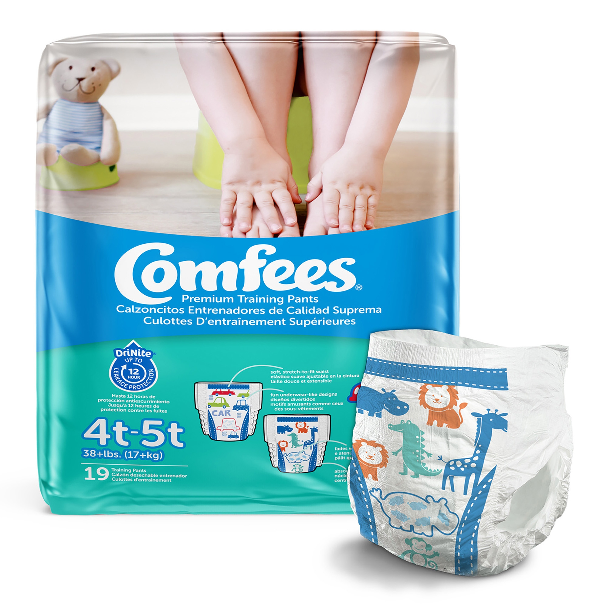 Comfees® Training Pants, 12-Hour Protection, Male Toddler, 4T - 5T, Over 38 lbs. - Image 2