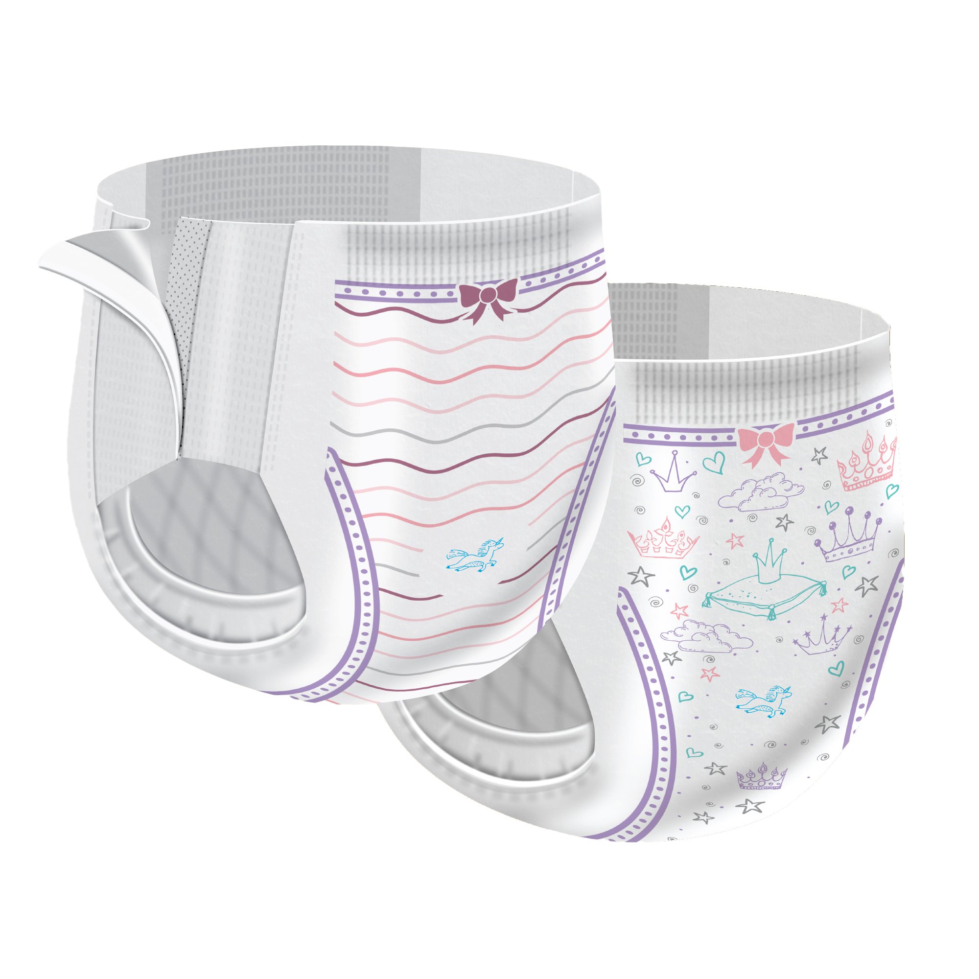 Cutie Pants® Toddler Training Pants, Pink Princess Print, 3T - 4T, 32 - 40 lbs. - Image 3