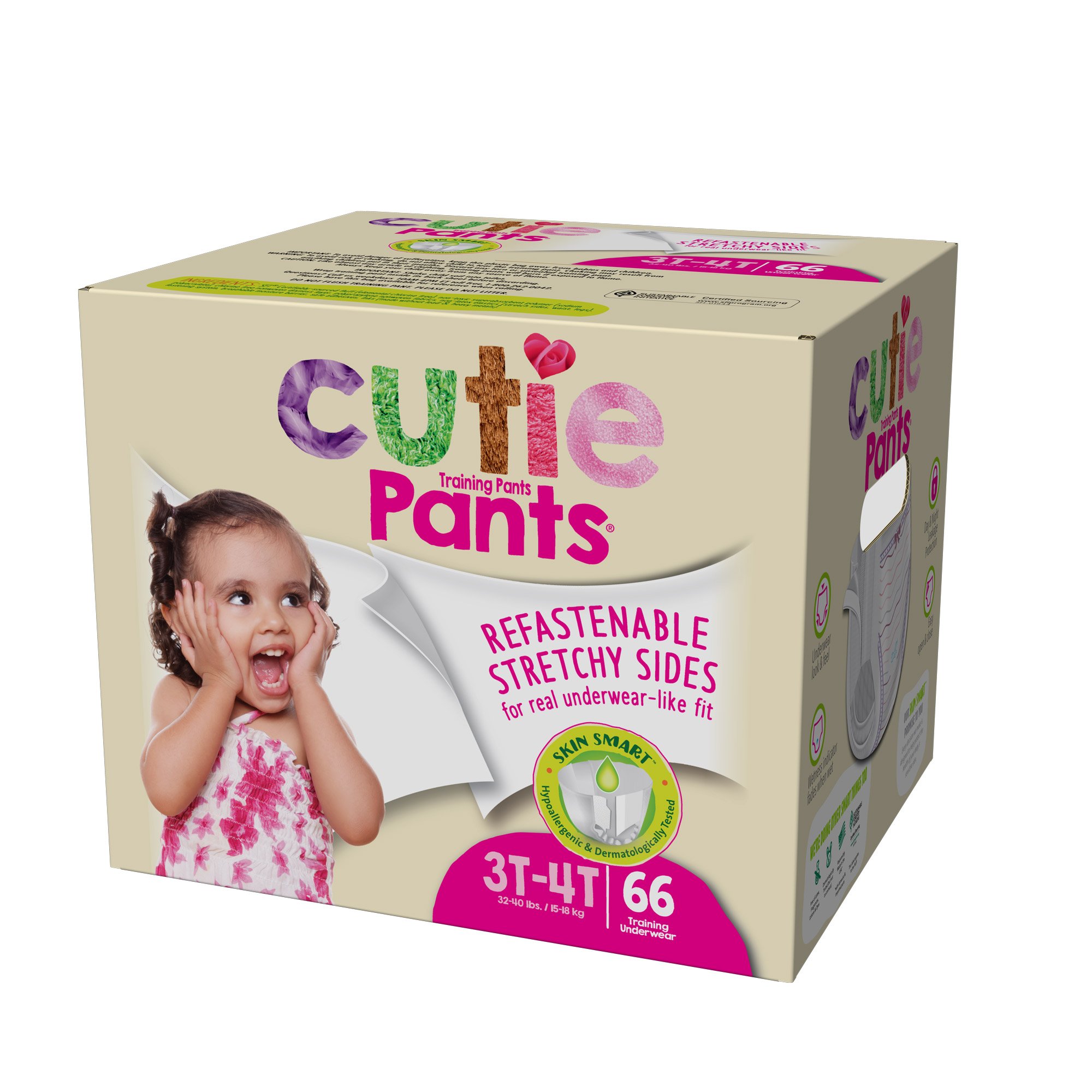 Cutie Pants® Toddler Training Pants, Pink Princess Print, 3T - 4T, 32 - 40 lbs. - Image 8