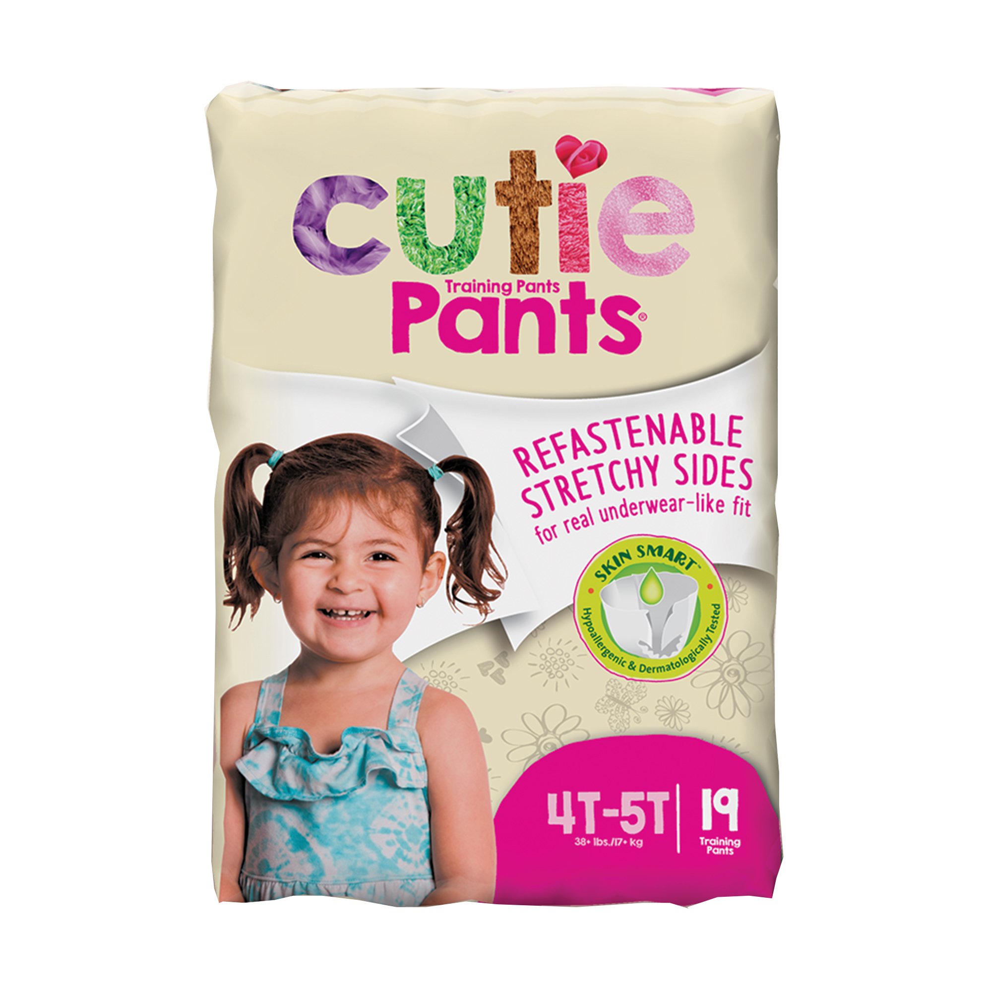 Cutie Pants® Toddler Training Pants, Pink Princess Print, 4T - 5T, Over 35 lbs.