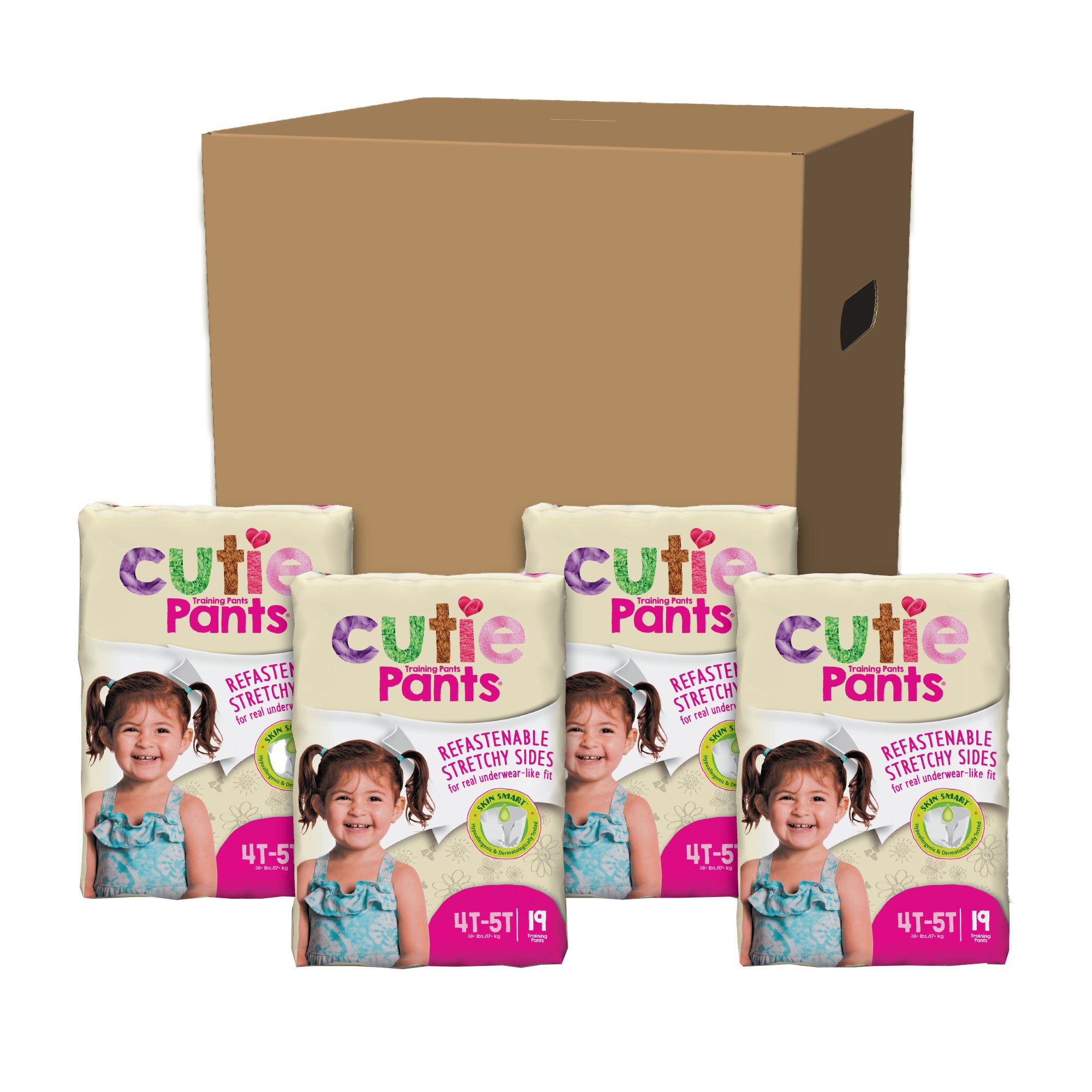 Cutie Pants® Toddler Training Pants, Pink Princess Print, 4T - 5T, Over 35 lbs. - Image 2