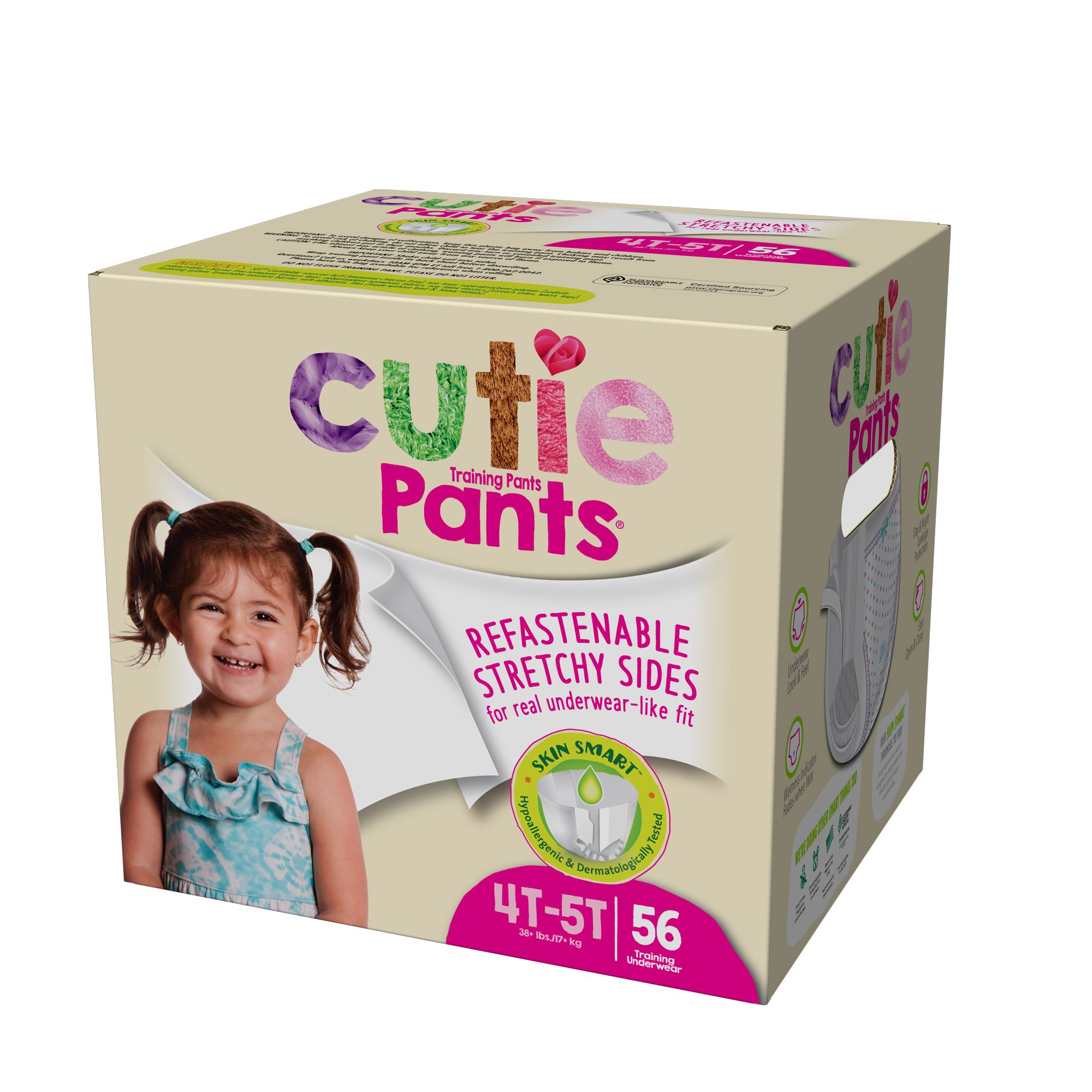 Cutie Pants® Toddler Training Pants, Pink Princess Print, 4T - 5T, Over 35 lbs. - Image 8