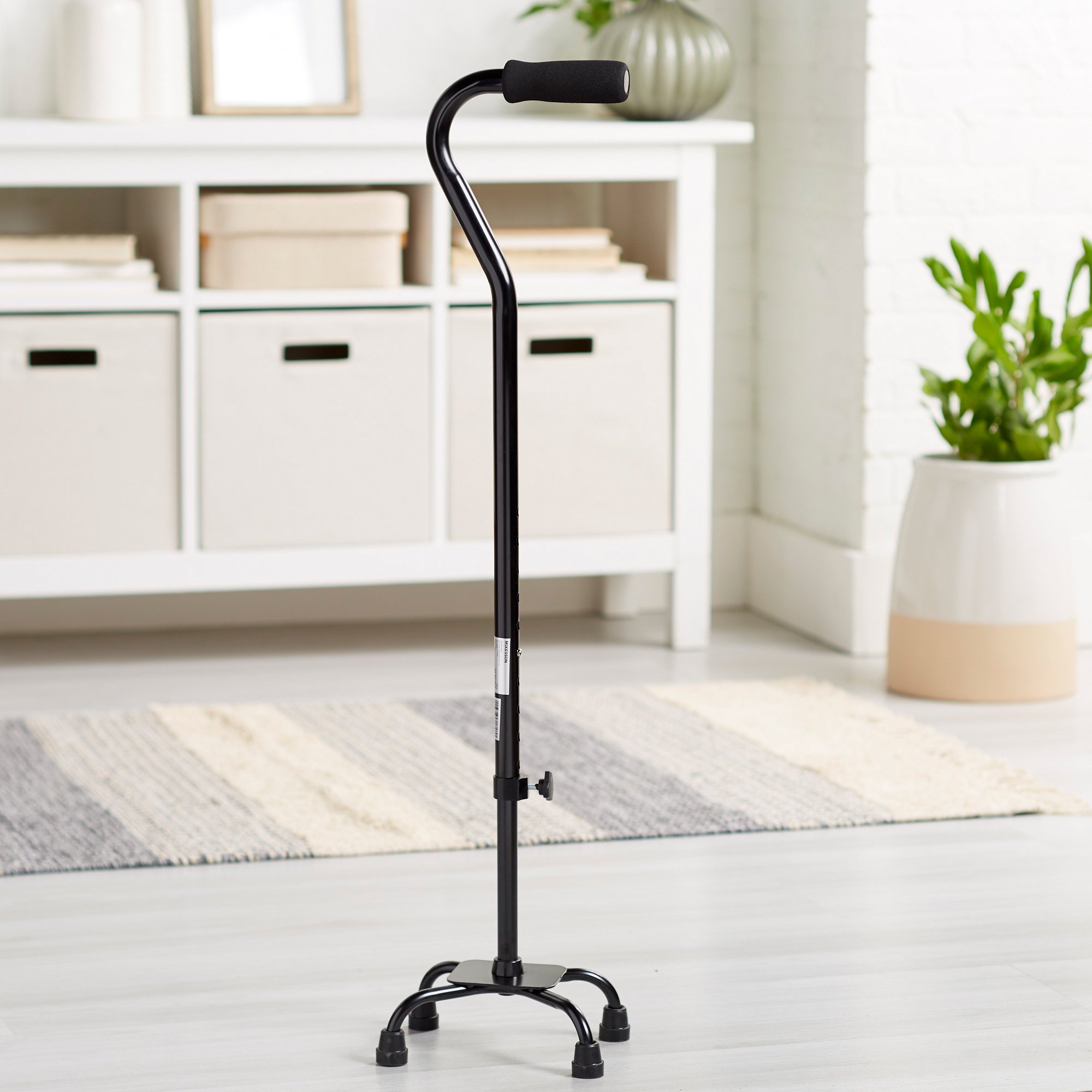 McKesson Adjustable Steel Offset Quad Cane, 30 - 39 Inch Height - Image 5