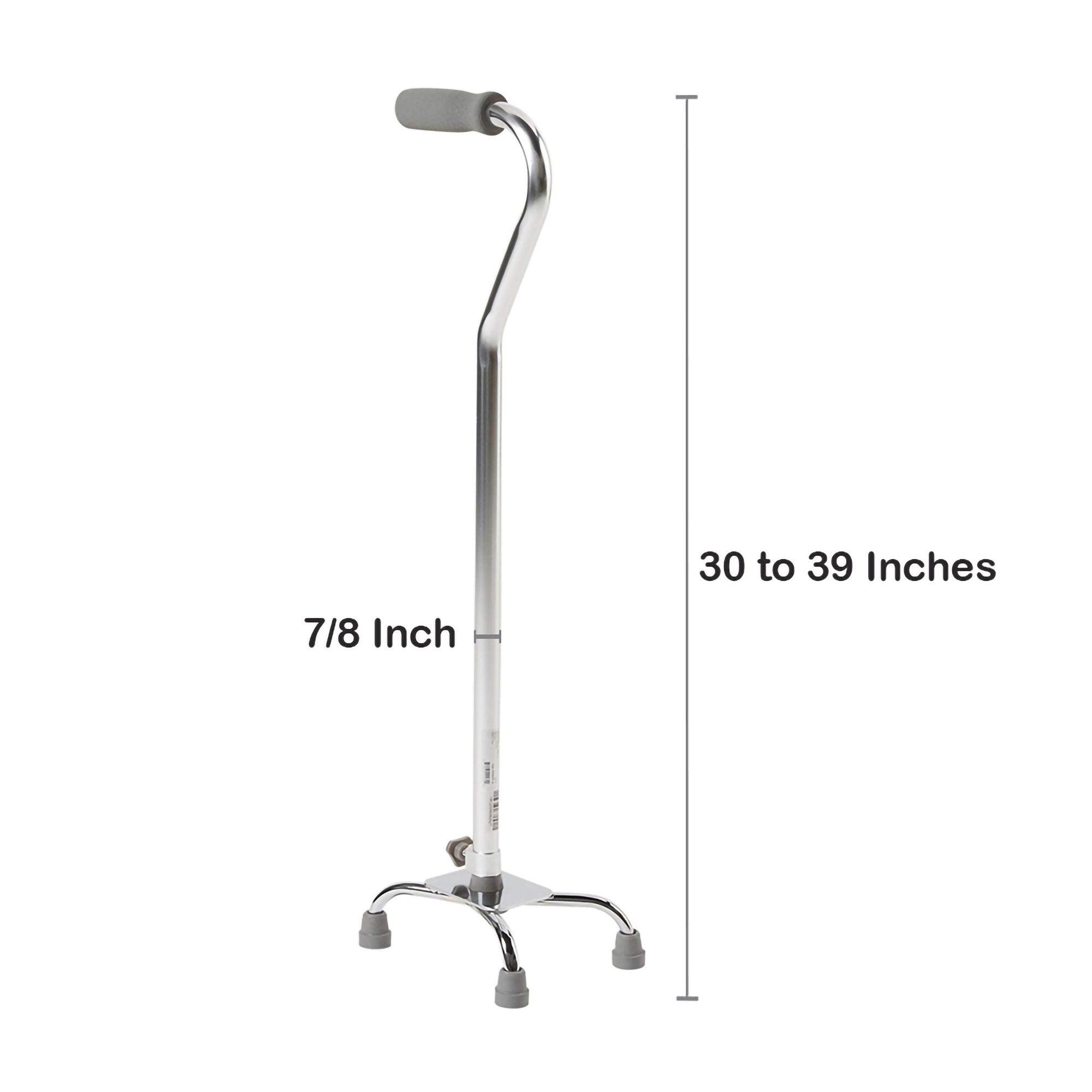 McKesson Offset Quad Cane, Chrome - Image 4