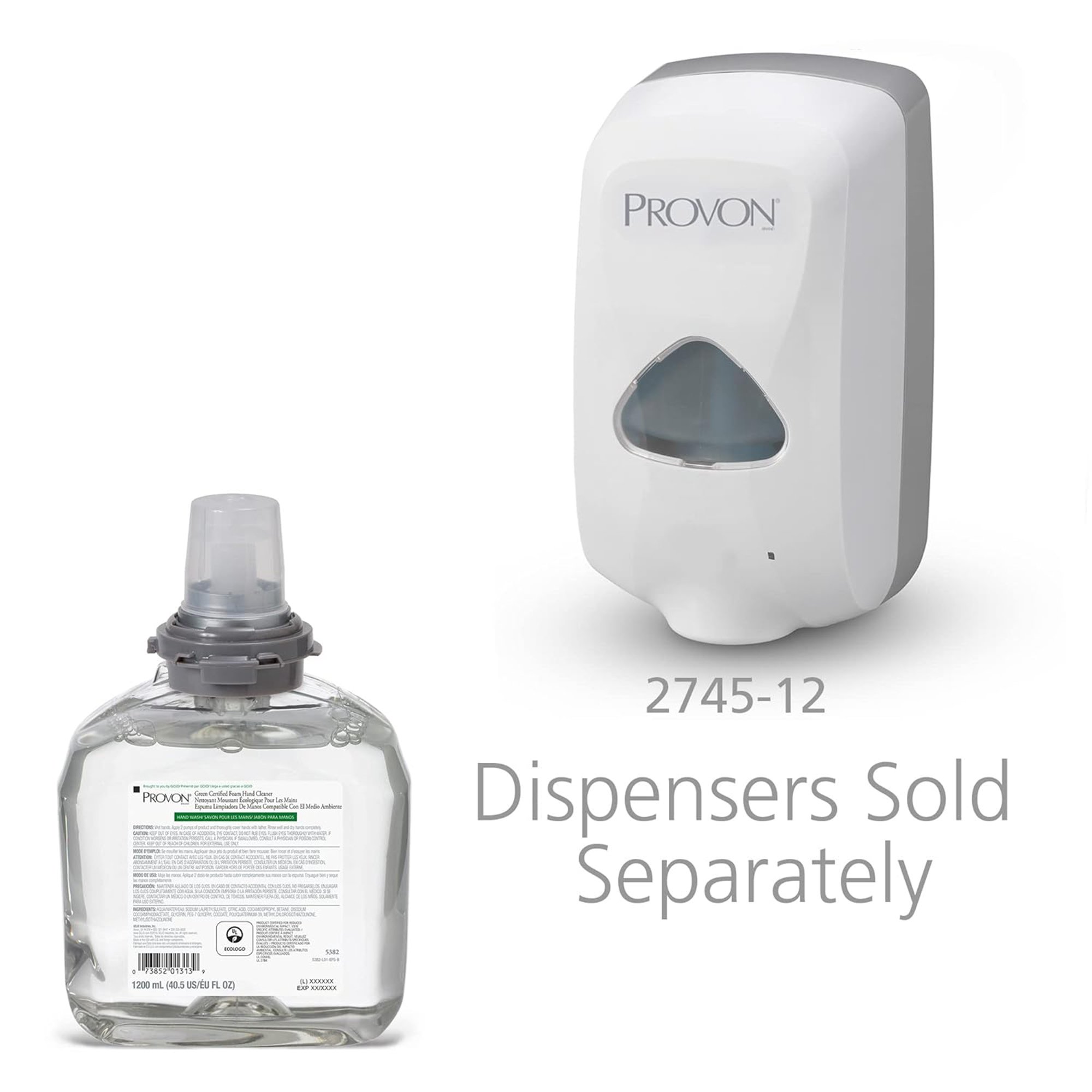 Provon® Foaming Hand Cleaner, 1,200 mL Dispenser Refill Bottle Unscented - Image 3