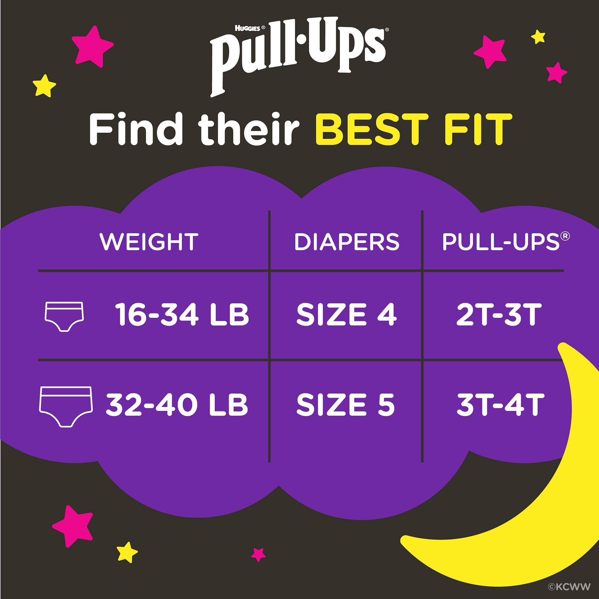 Huggies® Pull-Ups® Night-Time® Training Pants, 3T to 4T - Image 2