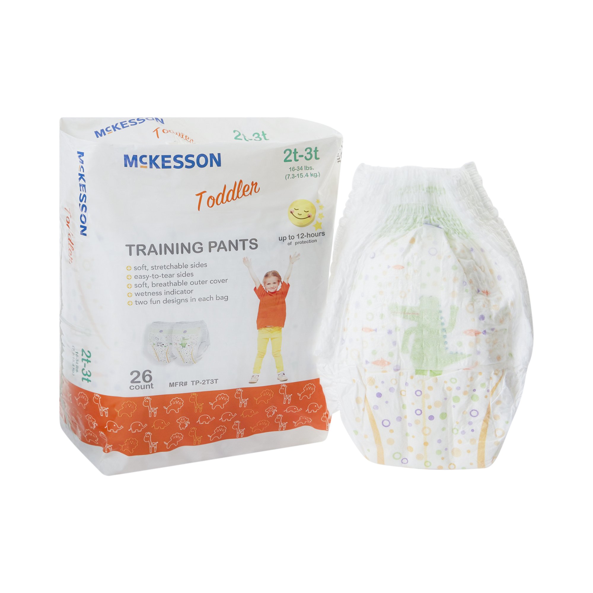 McKesson Toddler Training Pants, 2T to 3T for Children weighing 16 - 34 lbs. - Image 2