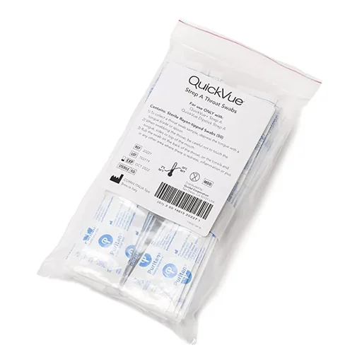 QuickVue® Specimen Collection Swab for use w/ Dipstick Strep A Test Strips & Kit
