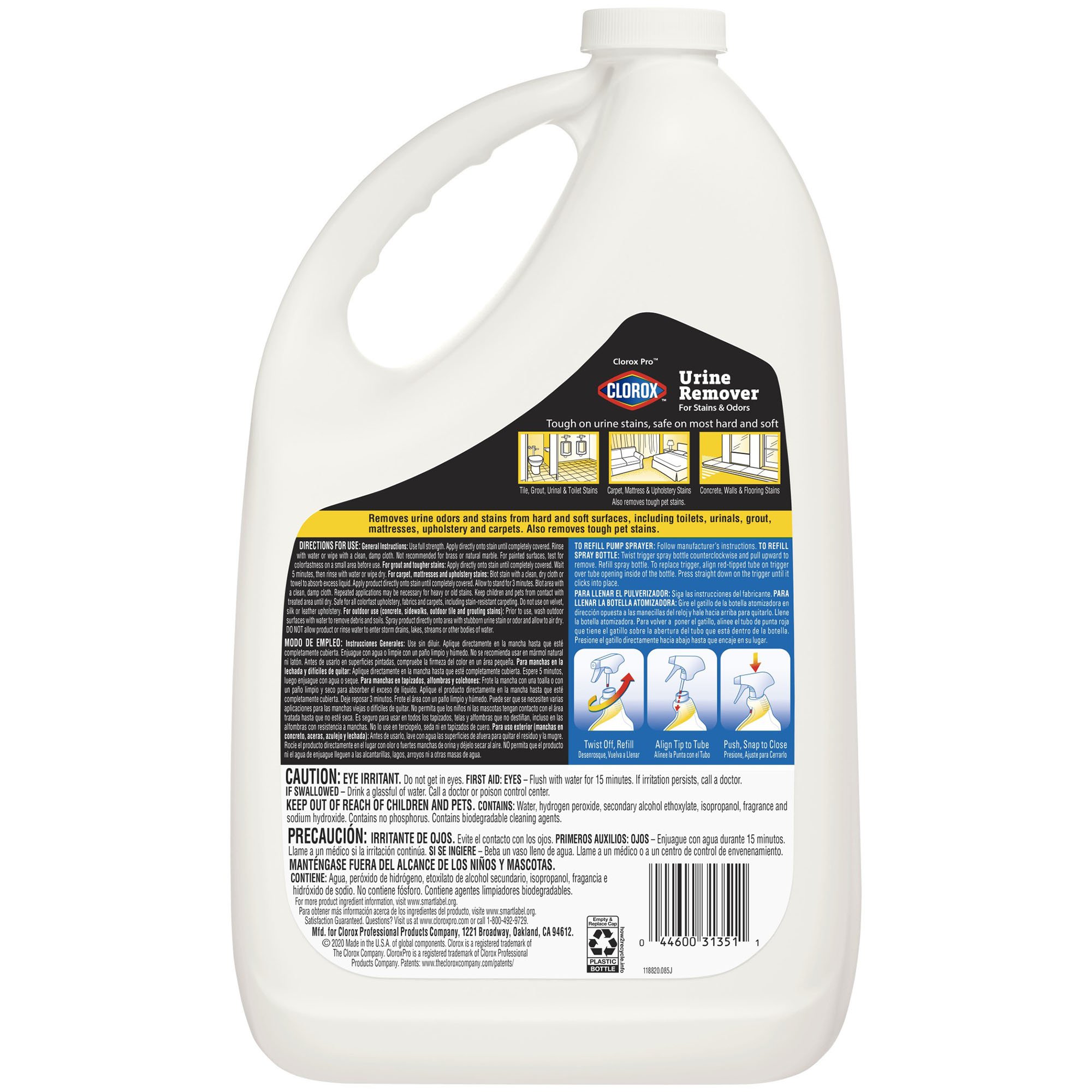 Clorox® Urine Remover, 1 gal Jug - Image 2
