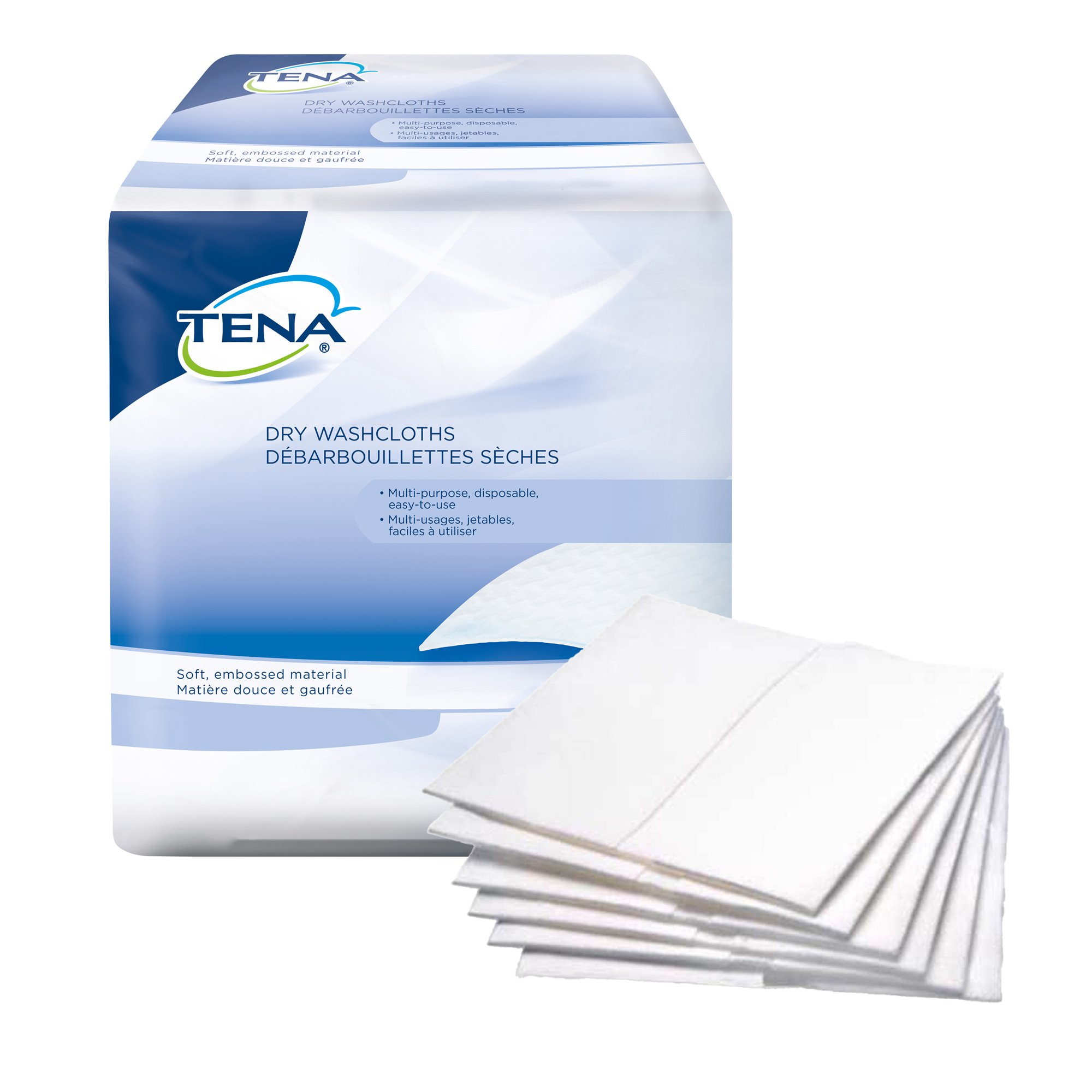 Tena® Dry Washcloths, Disposable