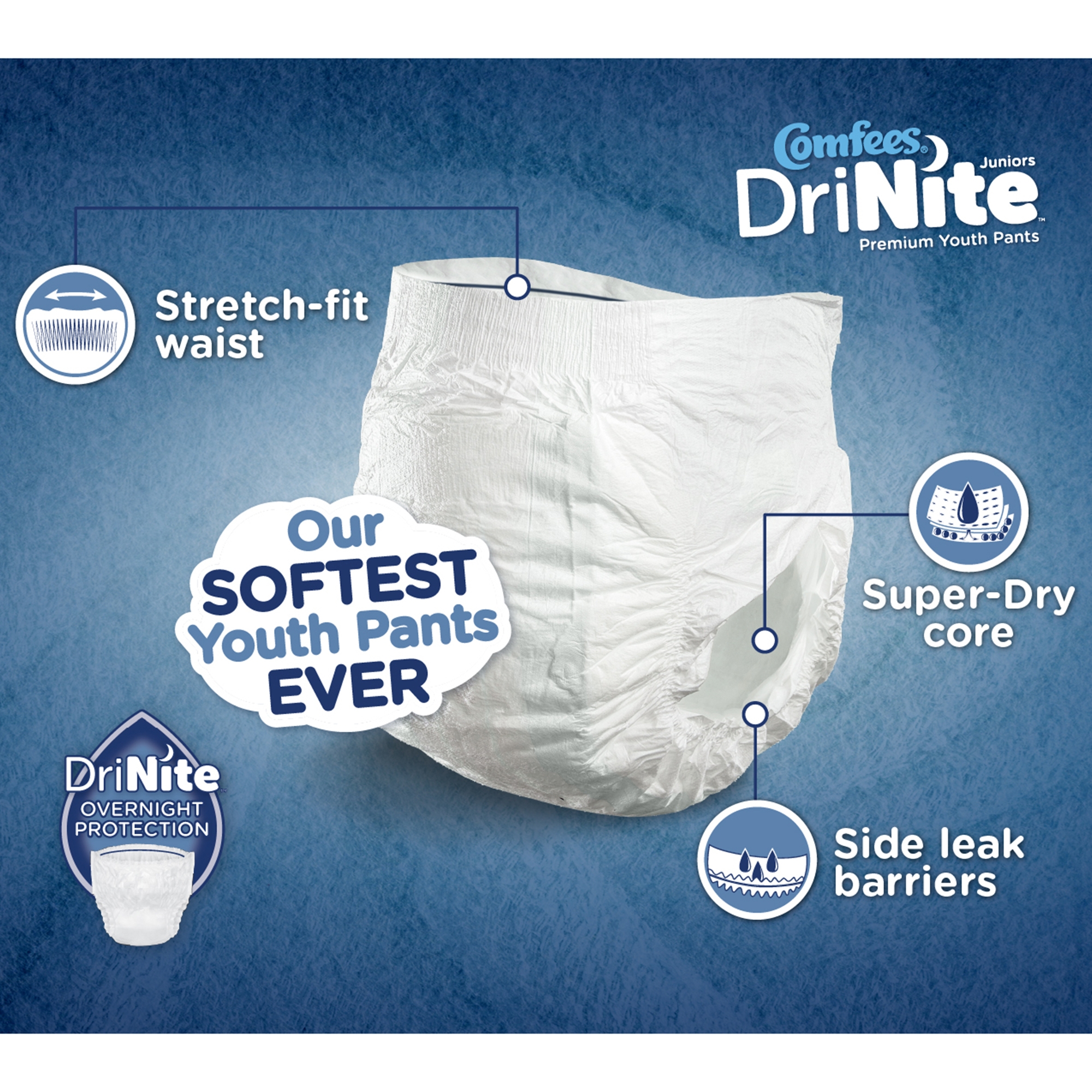 Comfees® DriNite Juniors Youth Heavy Absorbent Underwear Large / Extra Large - Image 5