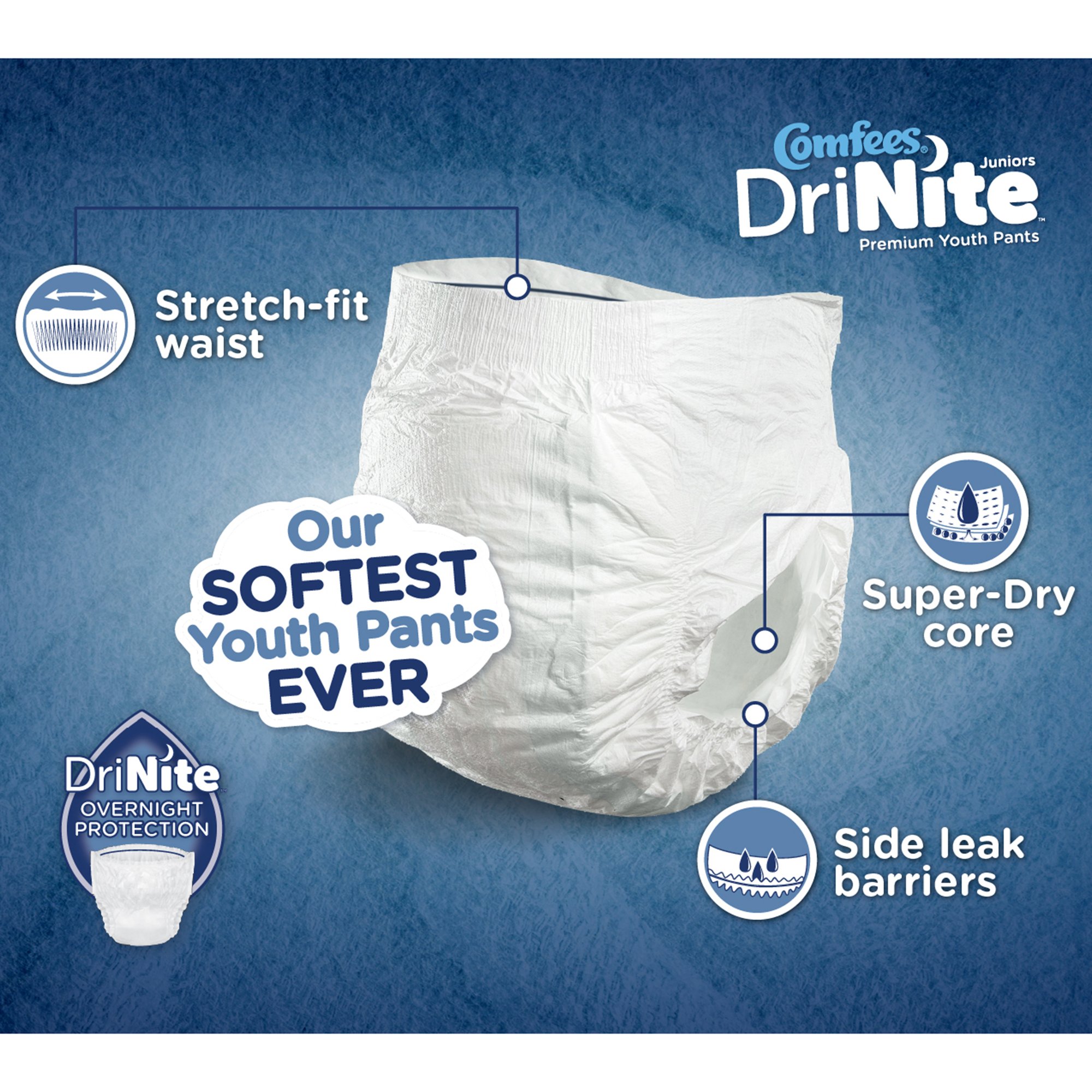 Comfees® DriNite® Juniors Absorbent Underwear, Small / Medium - Image 9